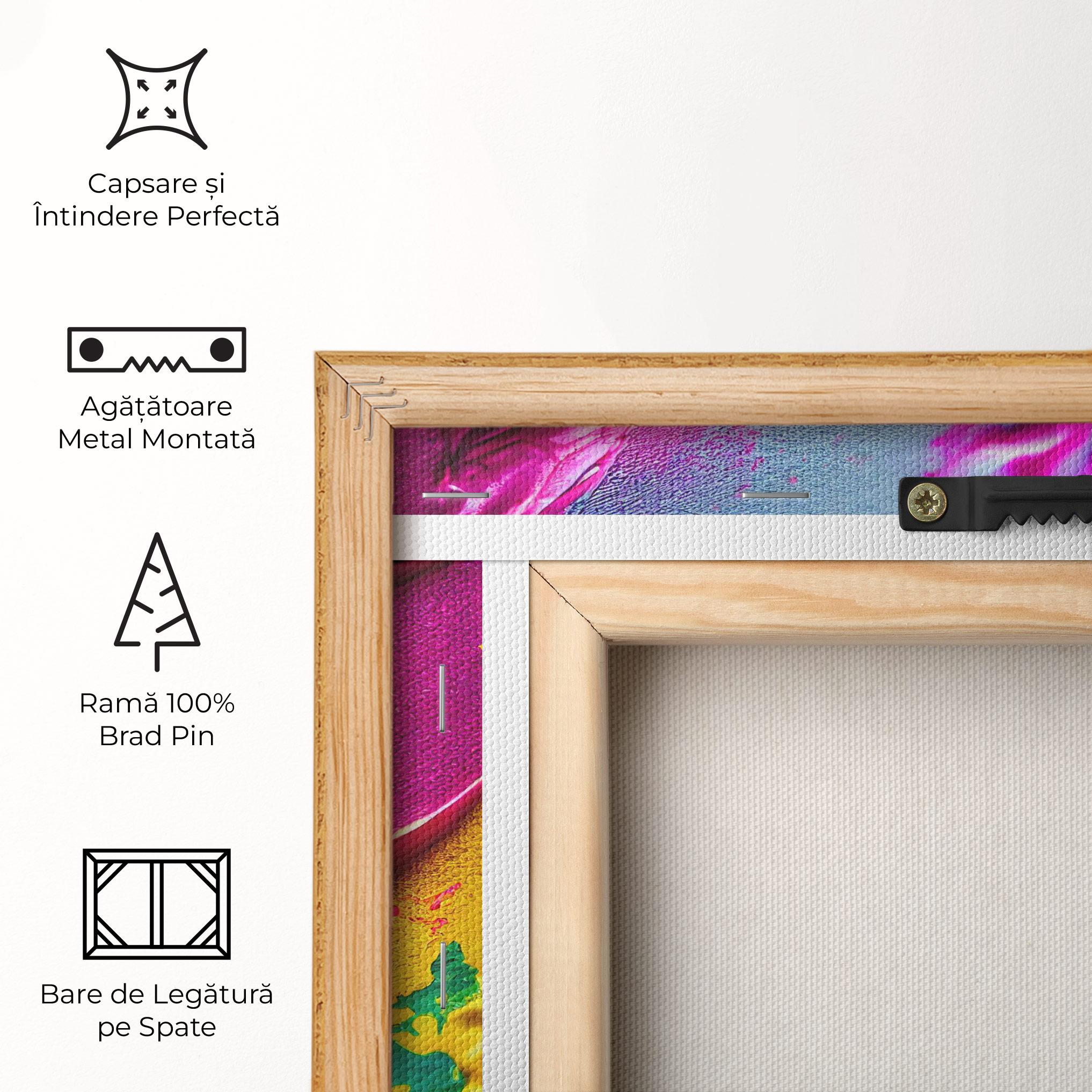 Tablou Canvas Pink Purple Close Up mockup 5