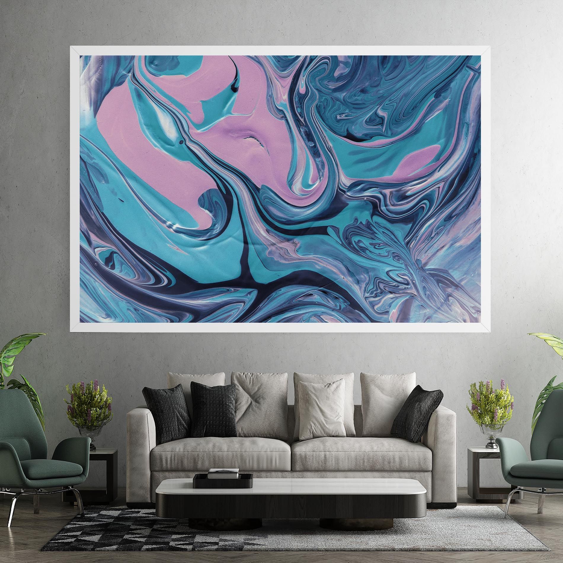 Abstract Blue And Pink mockup 7