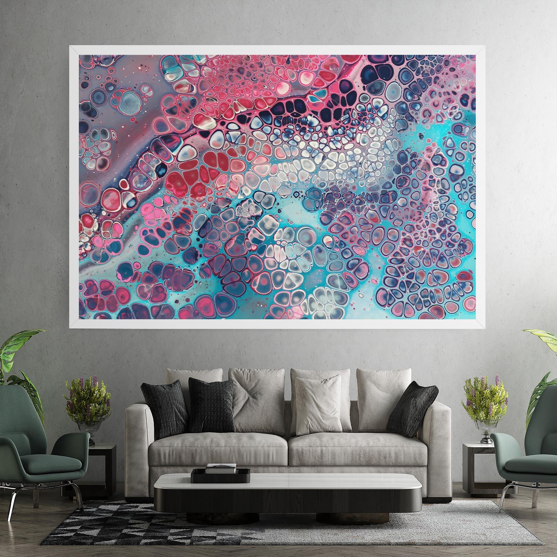 Tablou Canvas Abstract Blue Objects mockup 7