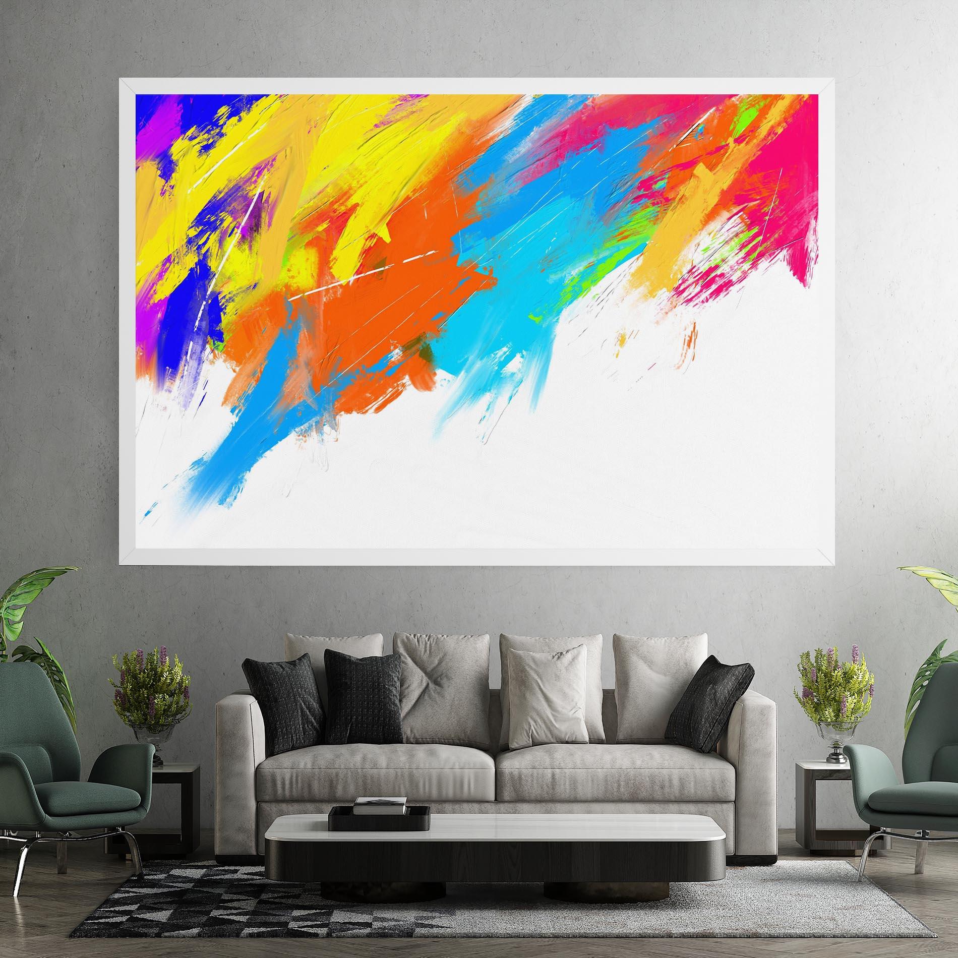 Tablou Canvas Abstract Blue Yellow mockup 7