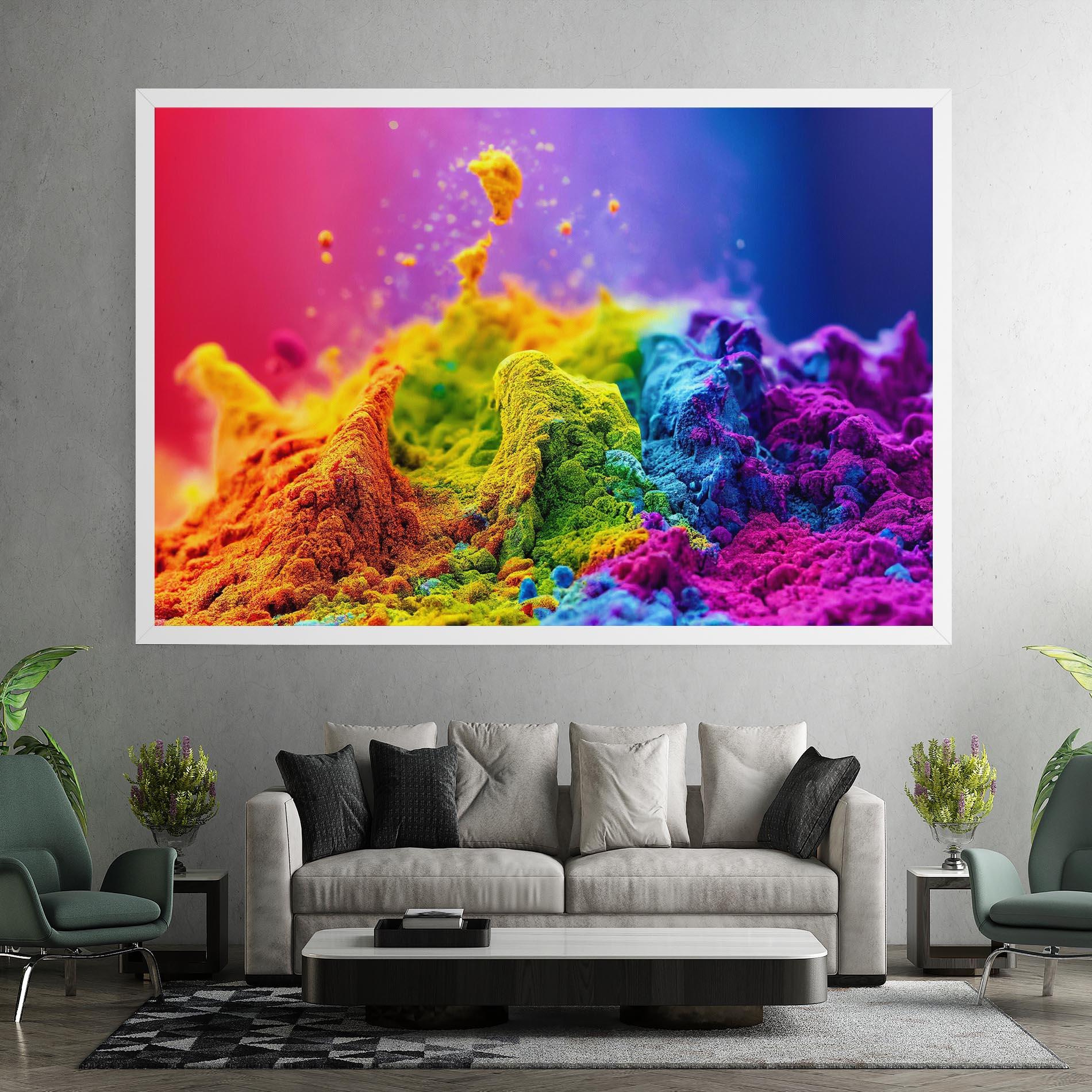 Tablou Canvas Color Powder Explosion mockup 7