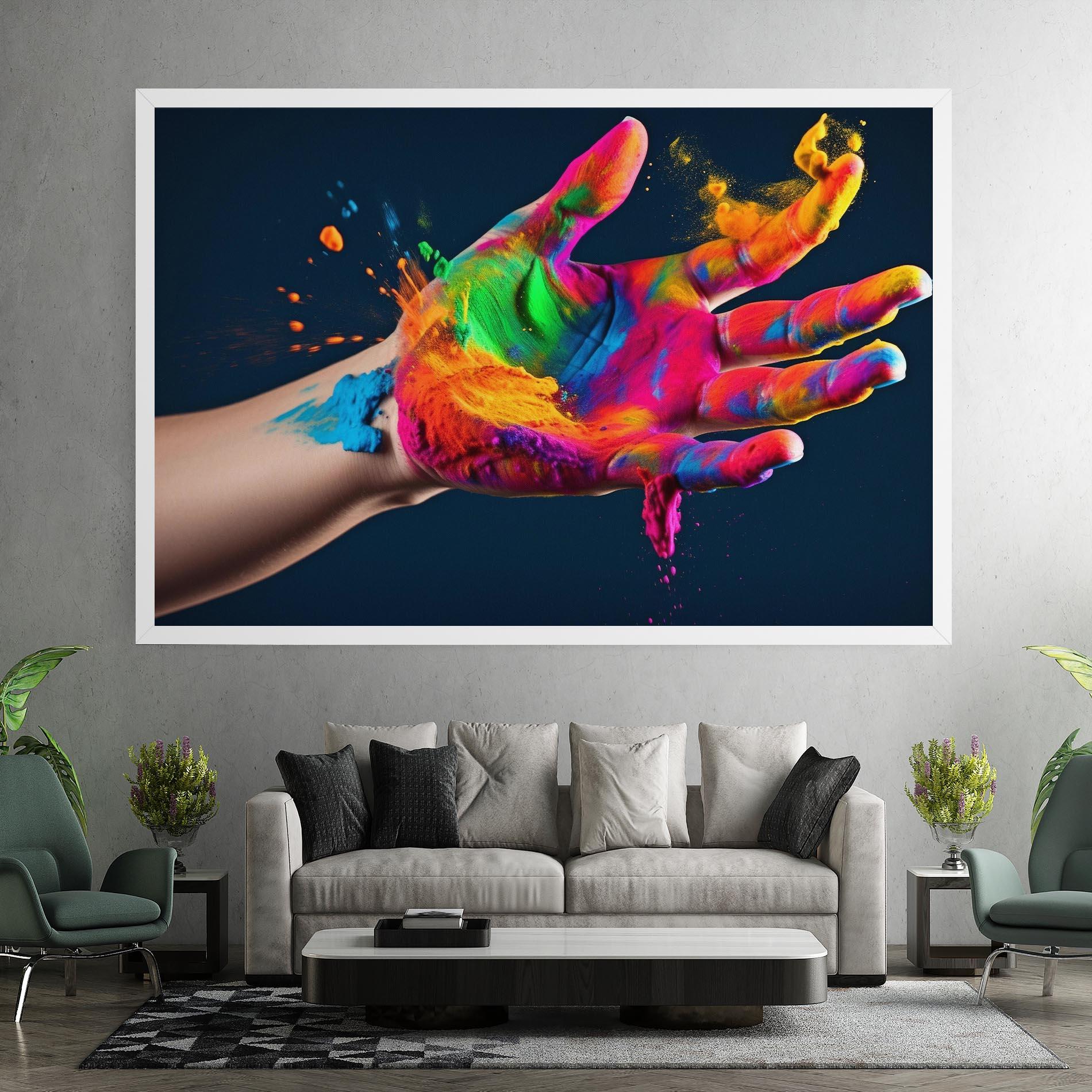 Tablou Canvas Colorful Hand mockup 7