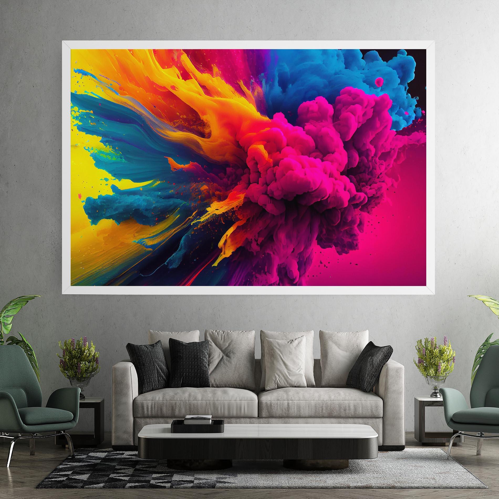 Tablou Canvas Colorful Paint Explosion mockup 7