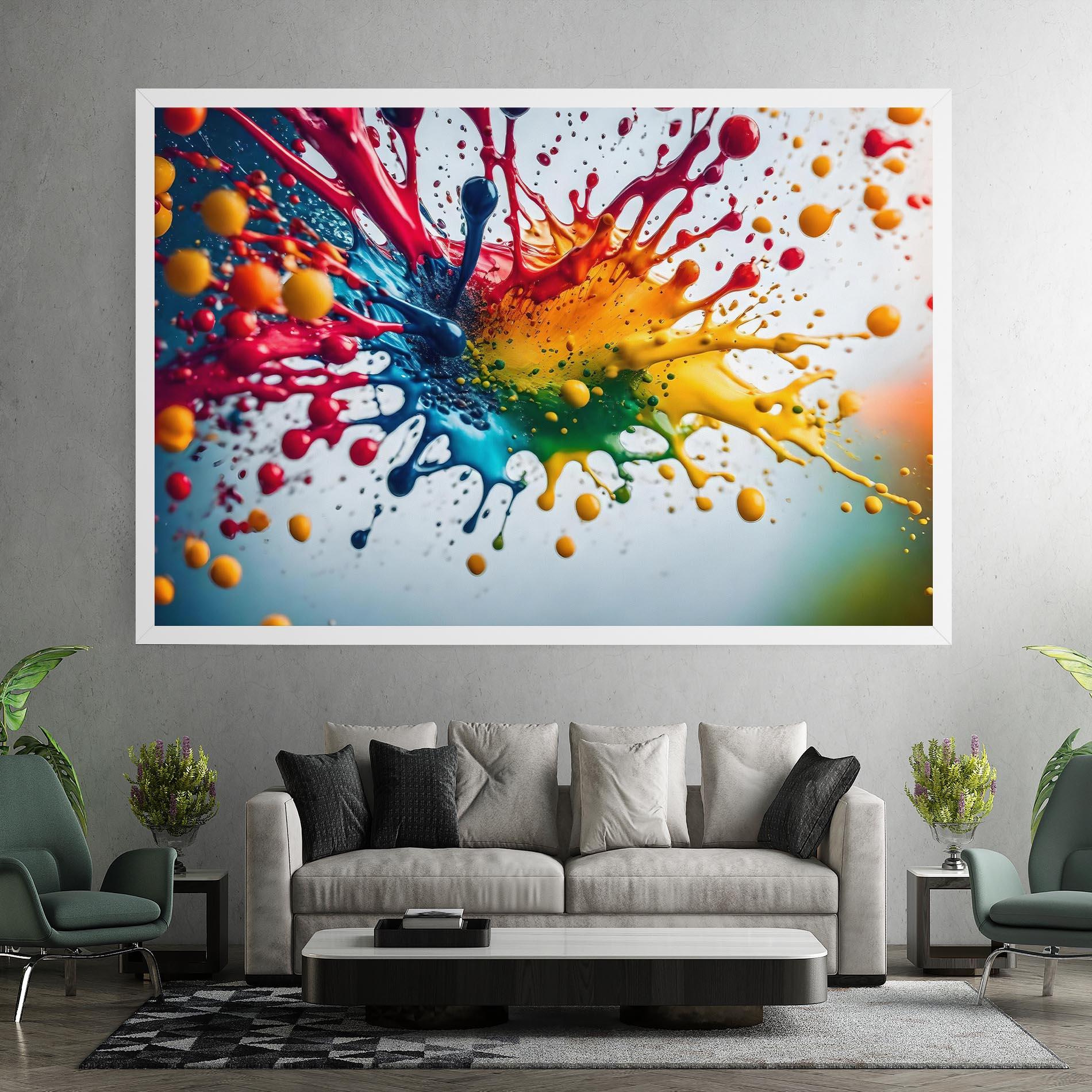 Tablou Canvas Colorful Splash Rainbow mockup 7