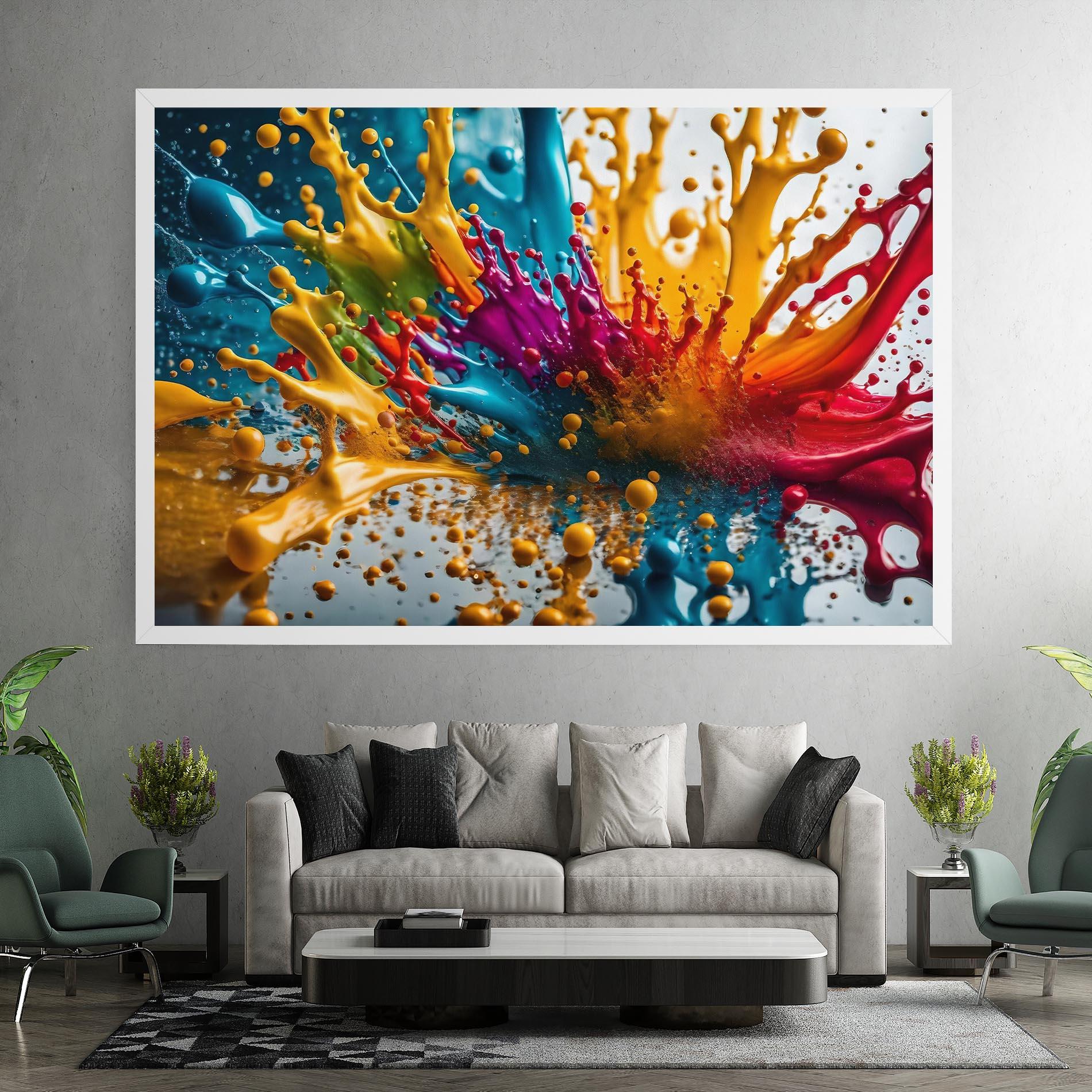 Tablou Canvas Colorful Water Splash mockup 7