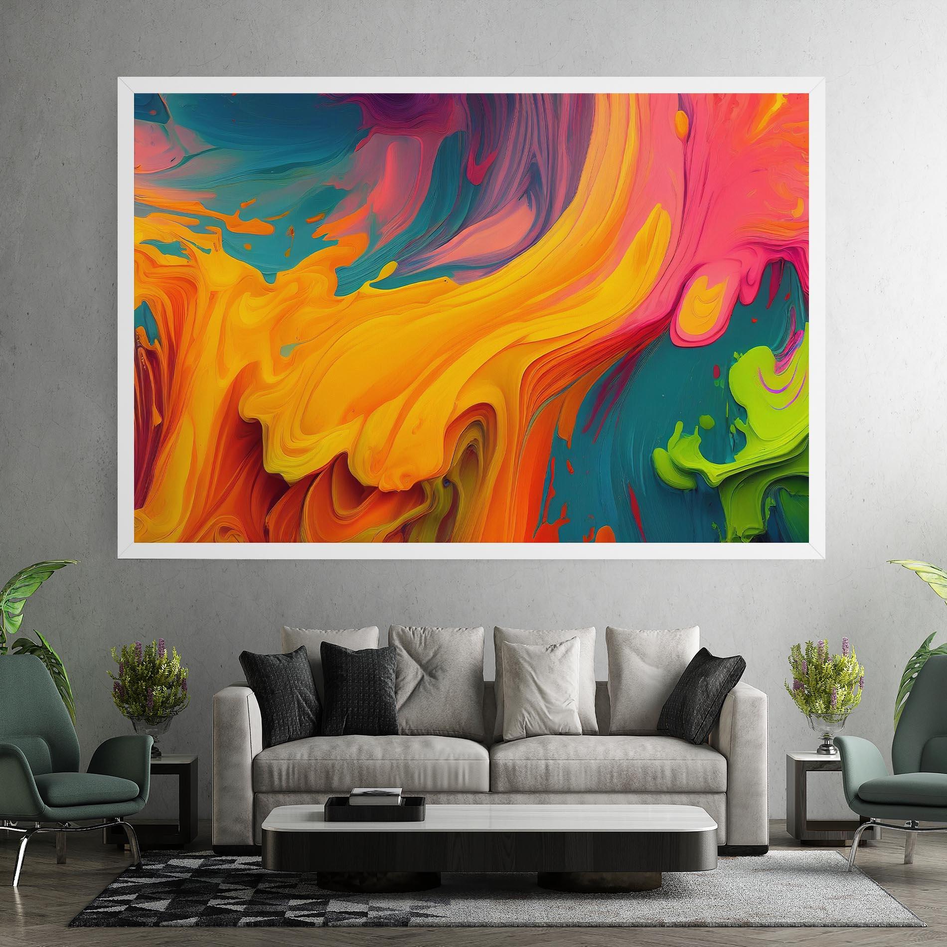 Tablou Canvas Dried Mixed Paint mockup 7