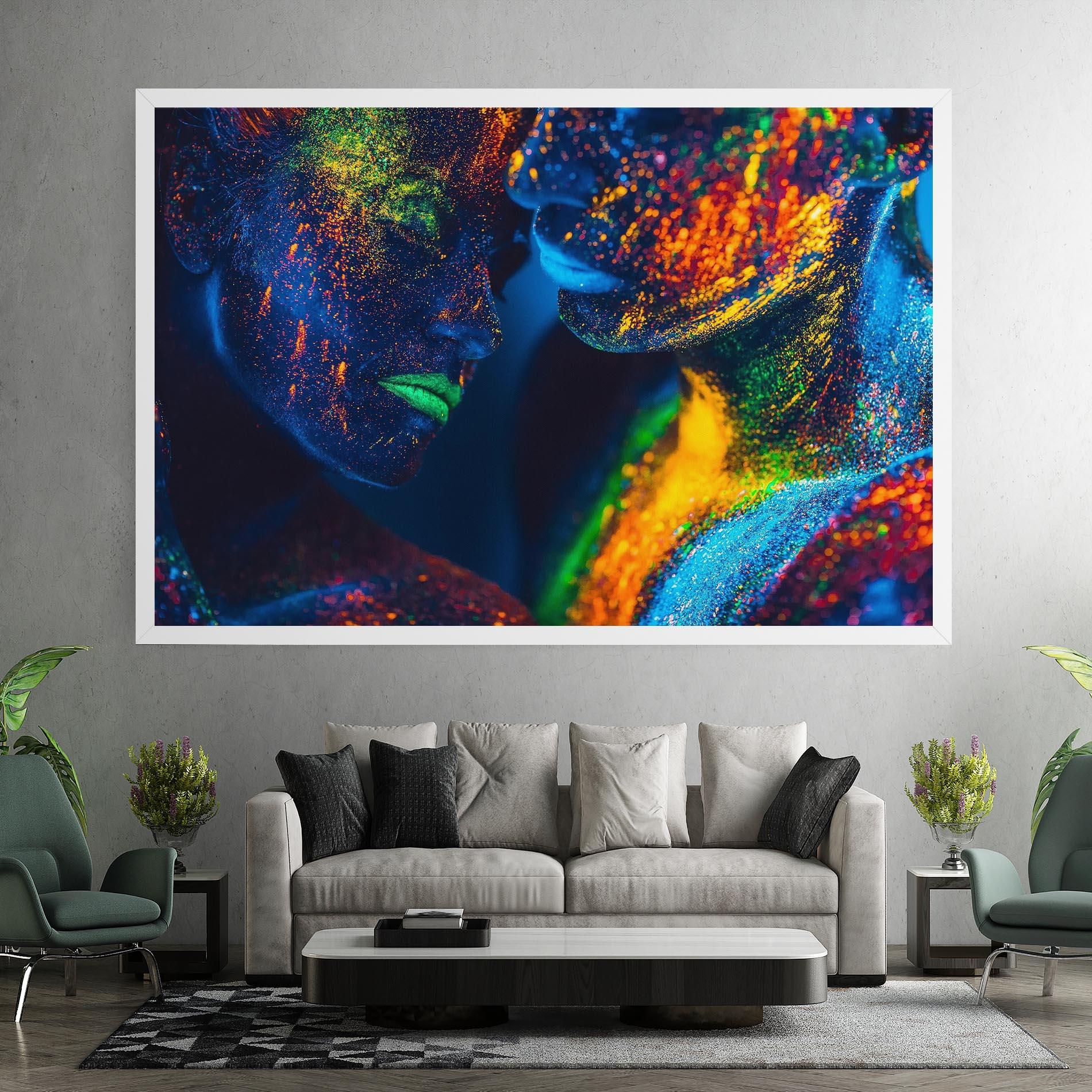 Tablou Canvas Fluorescent Green Lips mockup 7