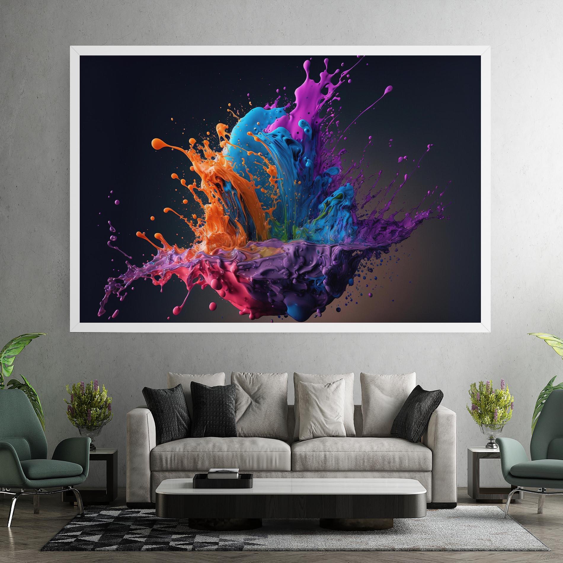 Tablou Canvas Orange Paint Splash mockup 7