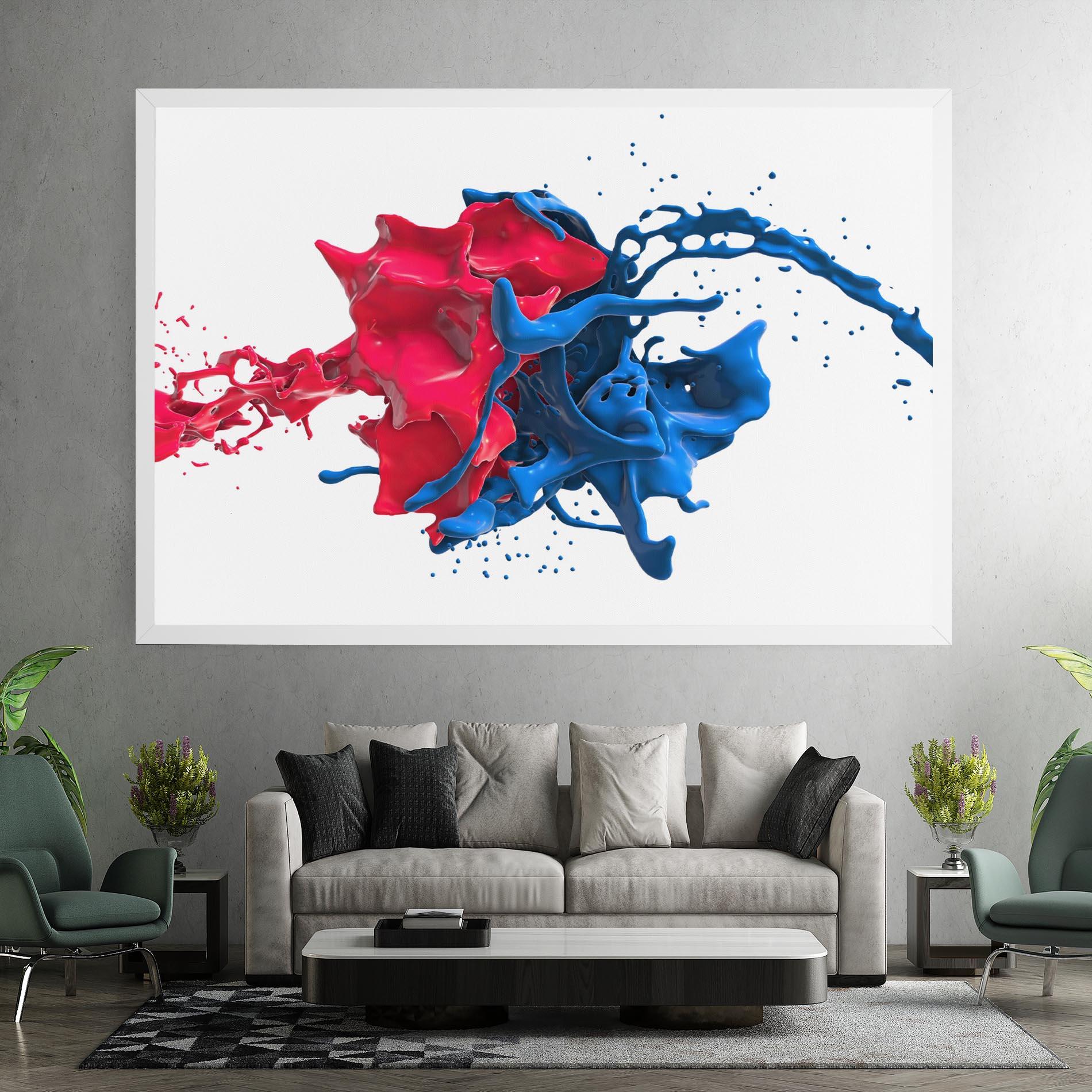 Tablou Canvas Pink And Blue Splash mockup 7