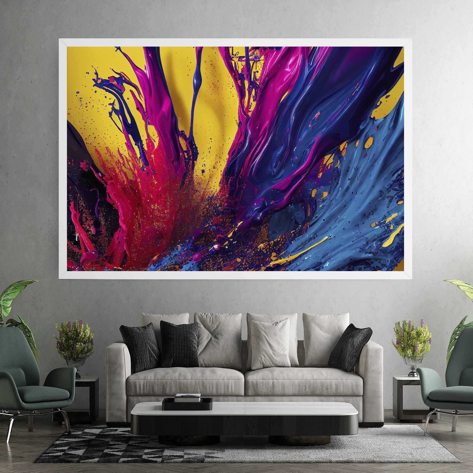 Tablou Canvas Purple And Blue Splash mockup 7