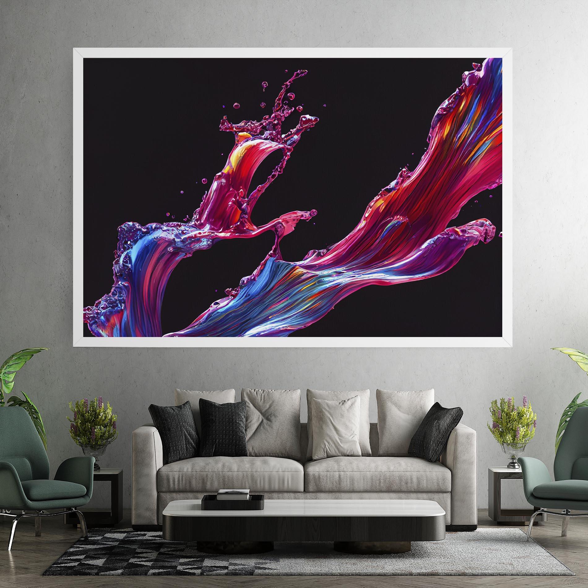 Tablou Canvas Purple Floating Paint mockup 7