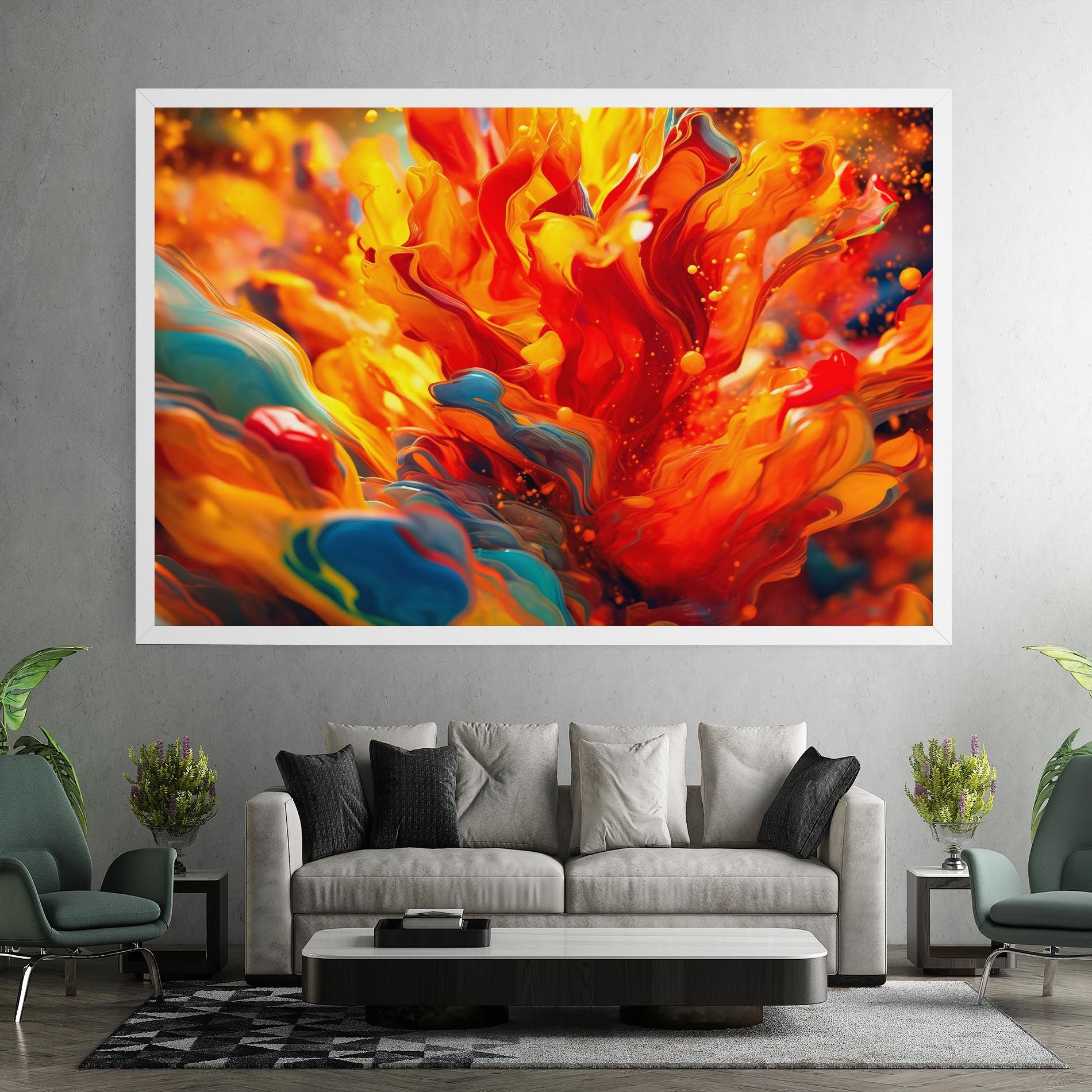 Red Color Flames mockup 7