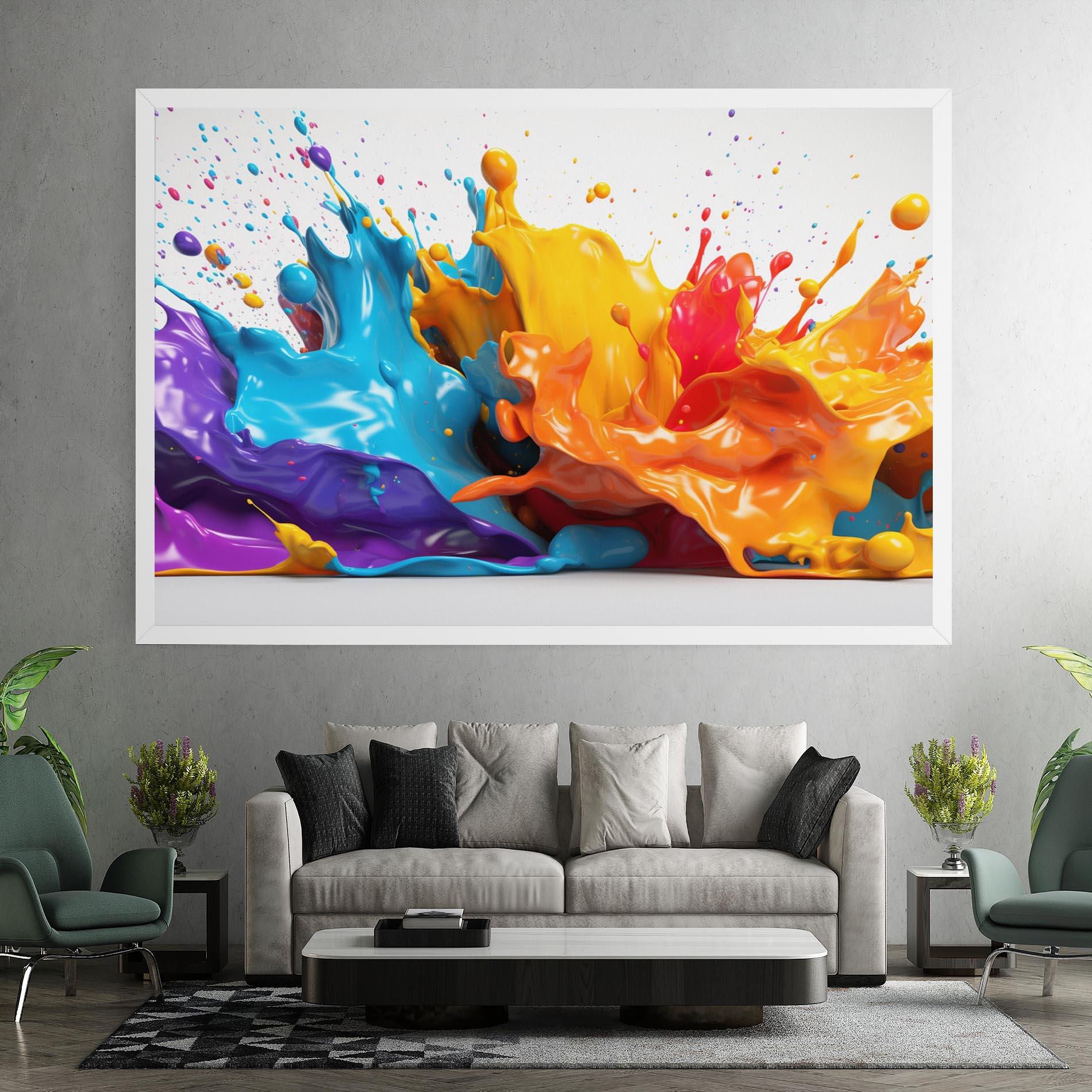 Tablou Canvas Yellow Blue Splash mockup 7