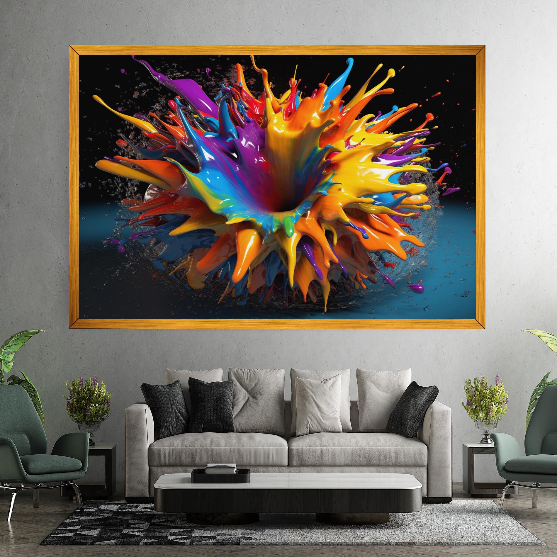 Tablou Canvas 3d Color Splash mockup 7
