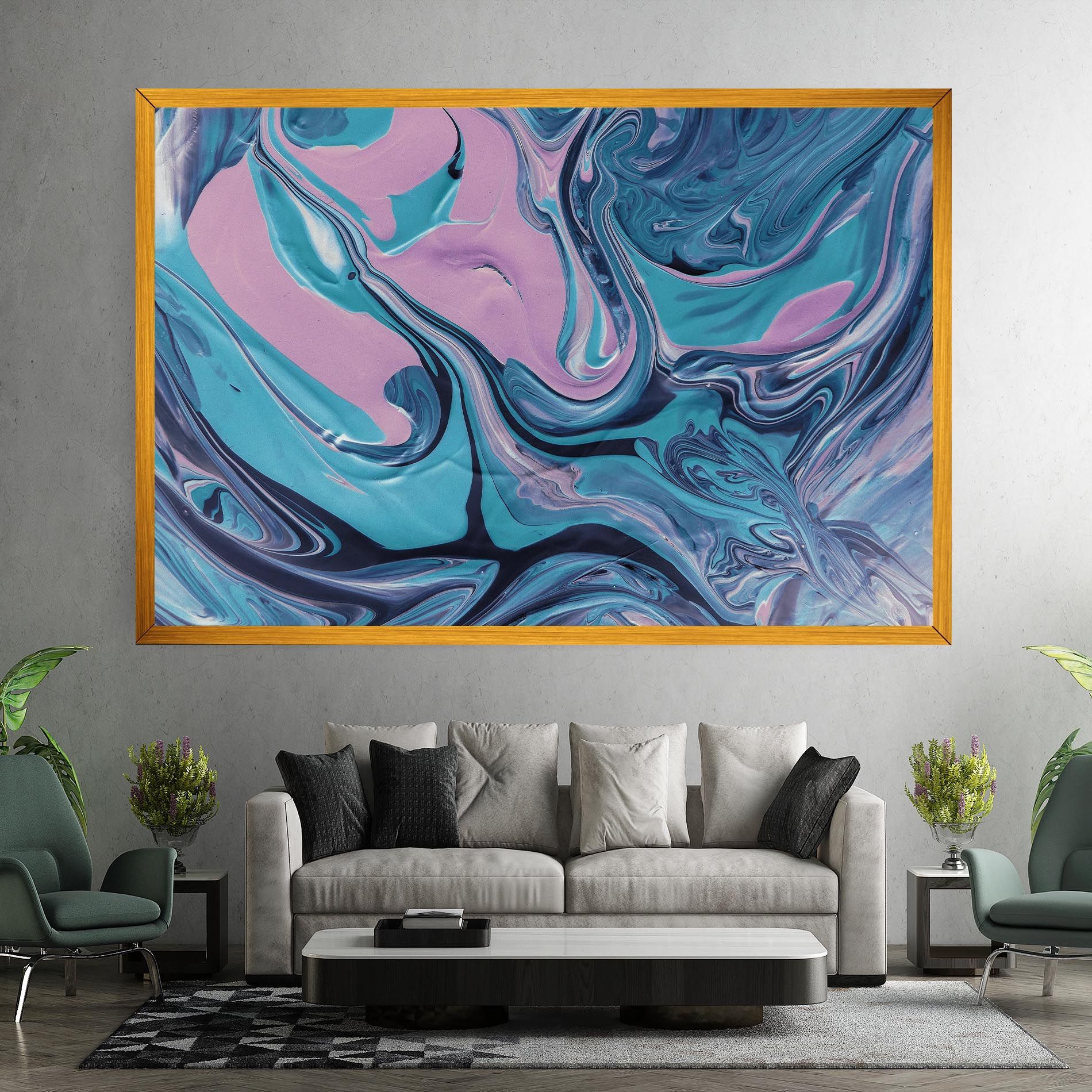 Abstract Blue And Pink mockup 7