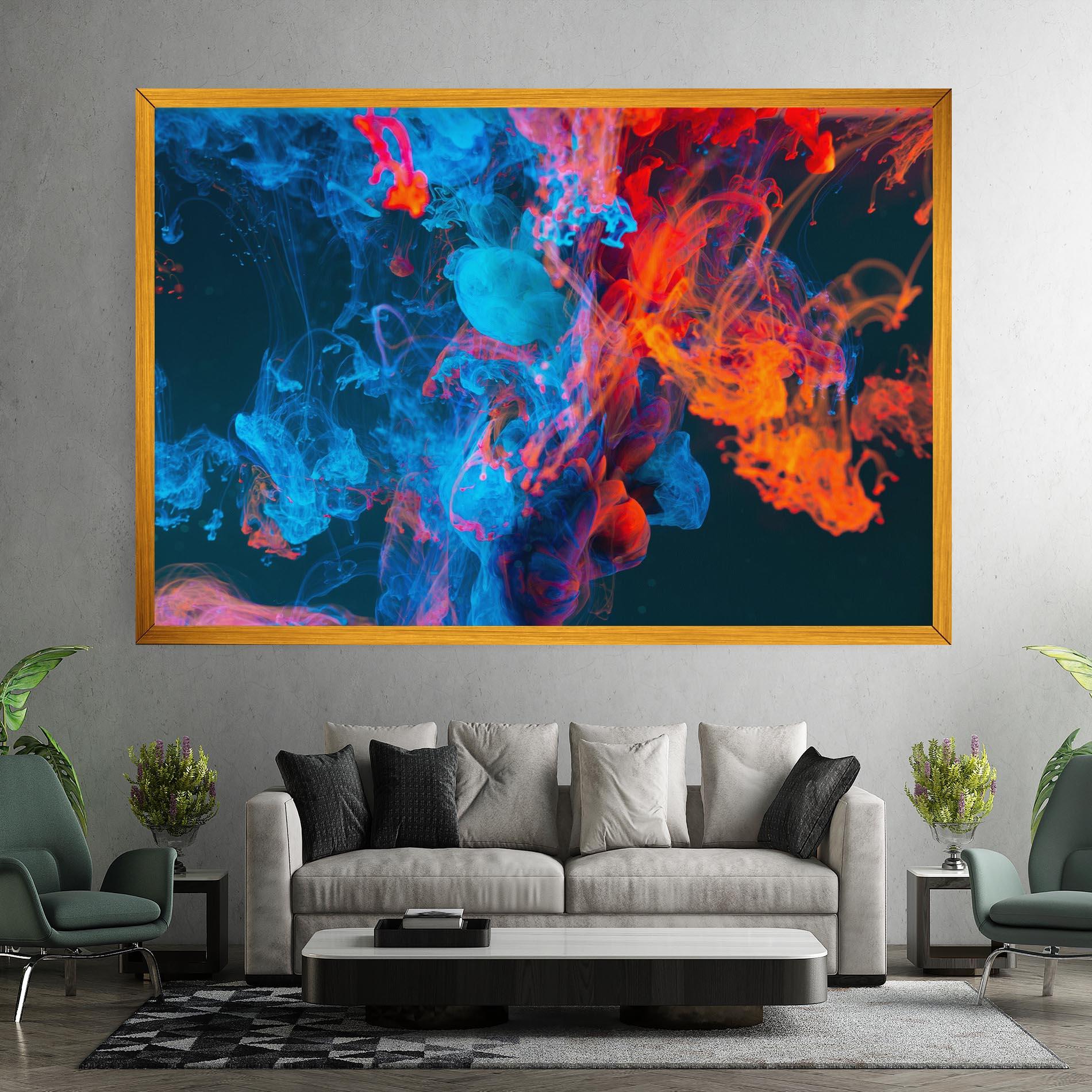 Tablou Canvas Abstract Blue And Red mockup 7