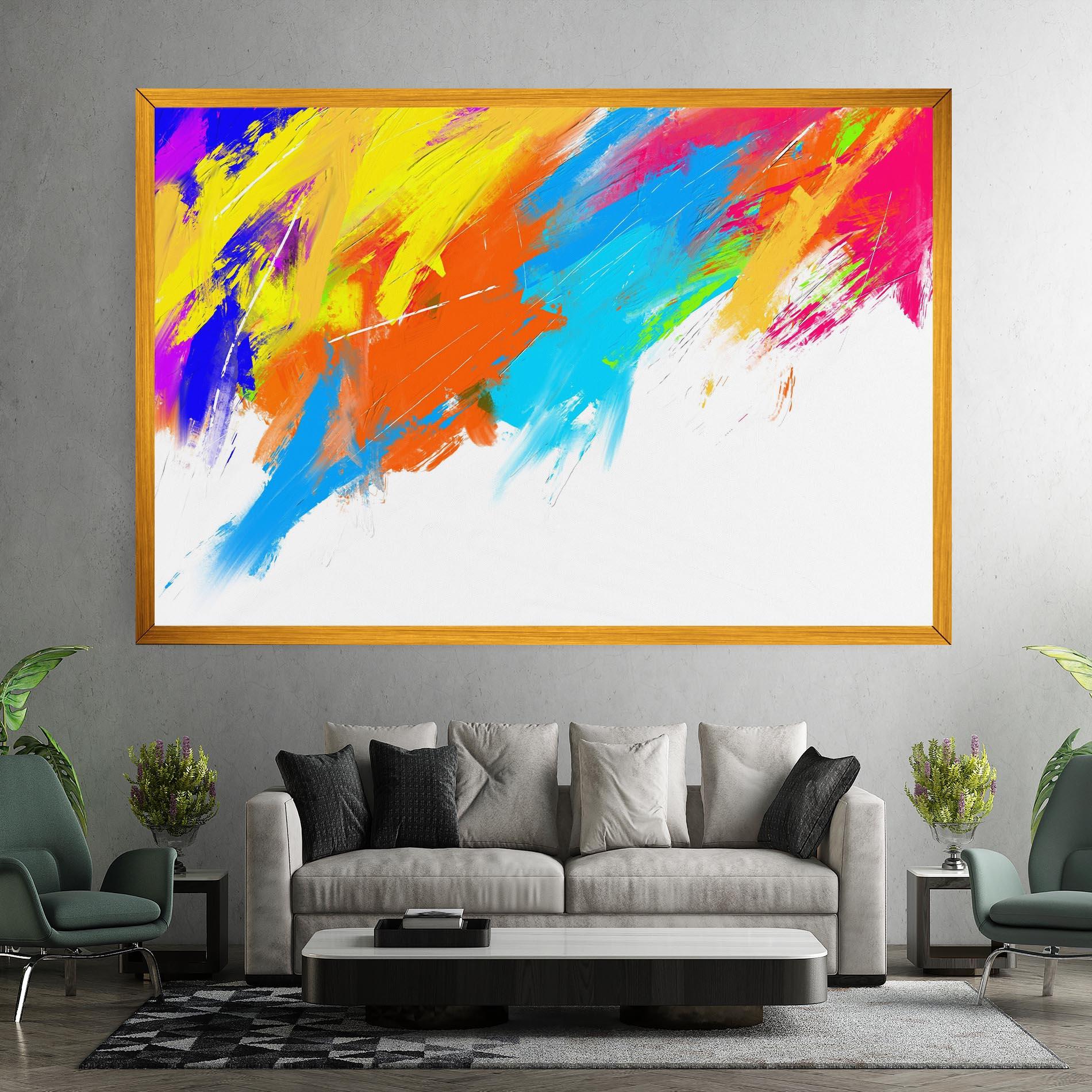 Tablou Canvas Abstract Blue Yellow mockup 7