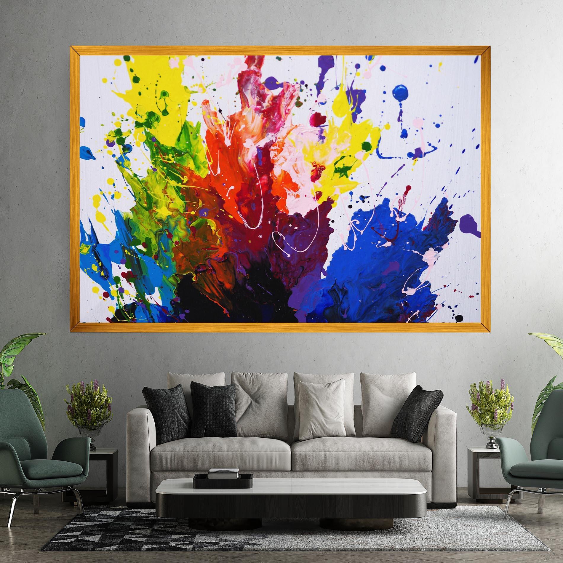 Tablou Canvas Blue Purple Exploding mockup 7