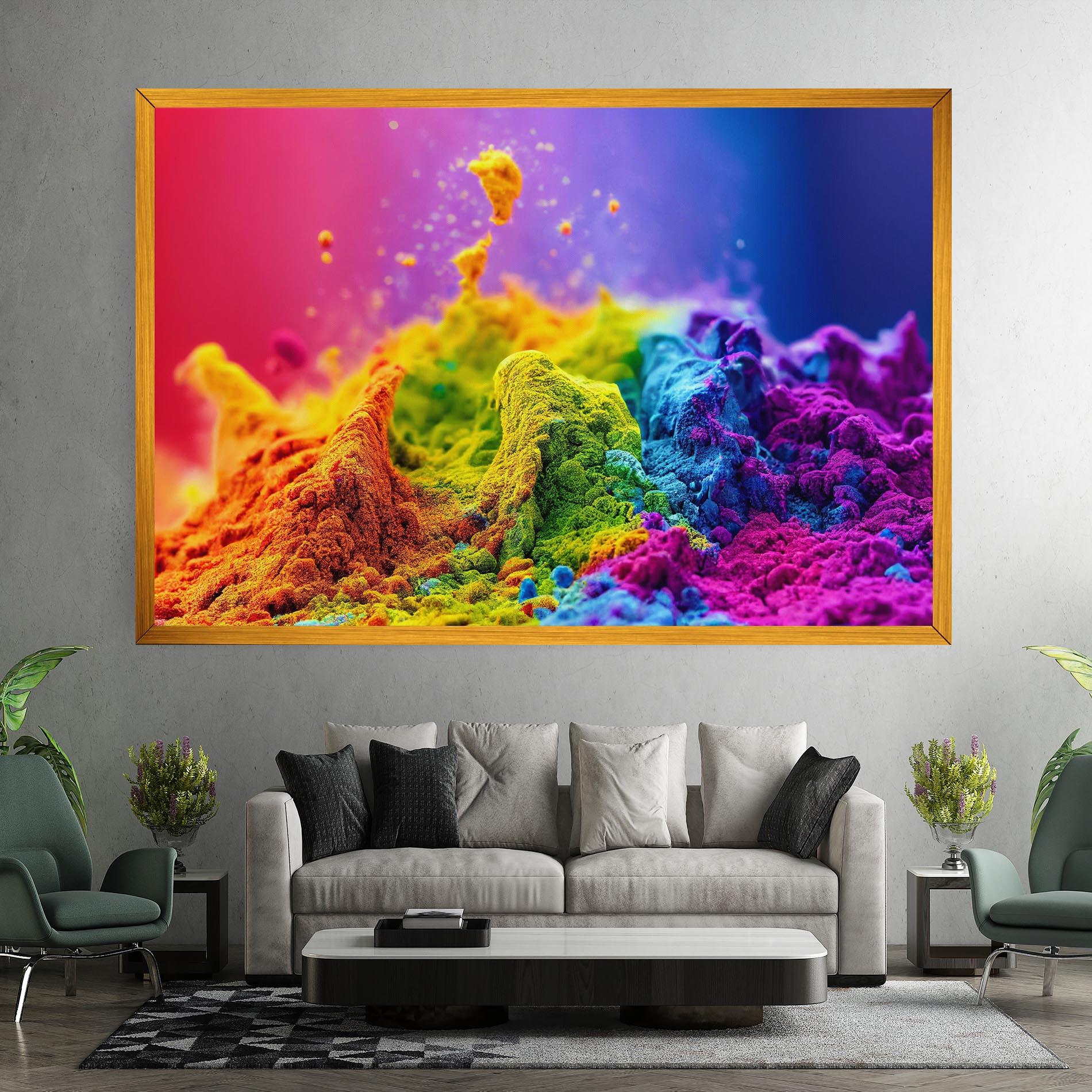 Tablou Canvas Color Powder Explosion mockup 7