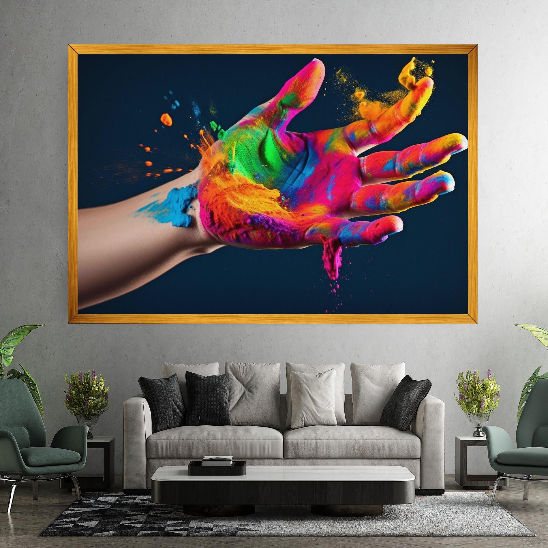 Tablou Canvas Colorful Hand mockup 7