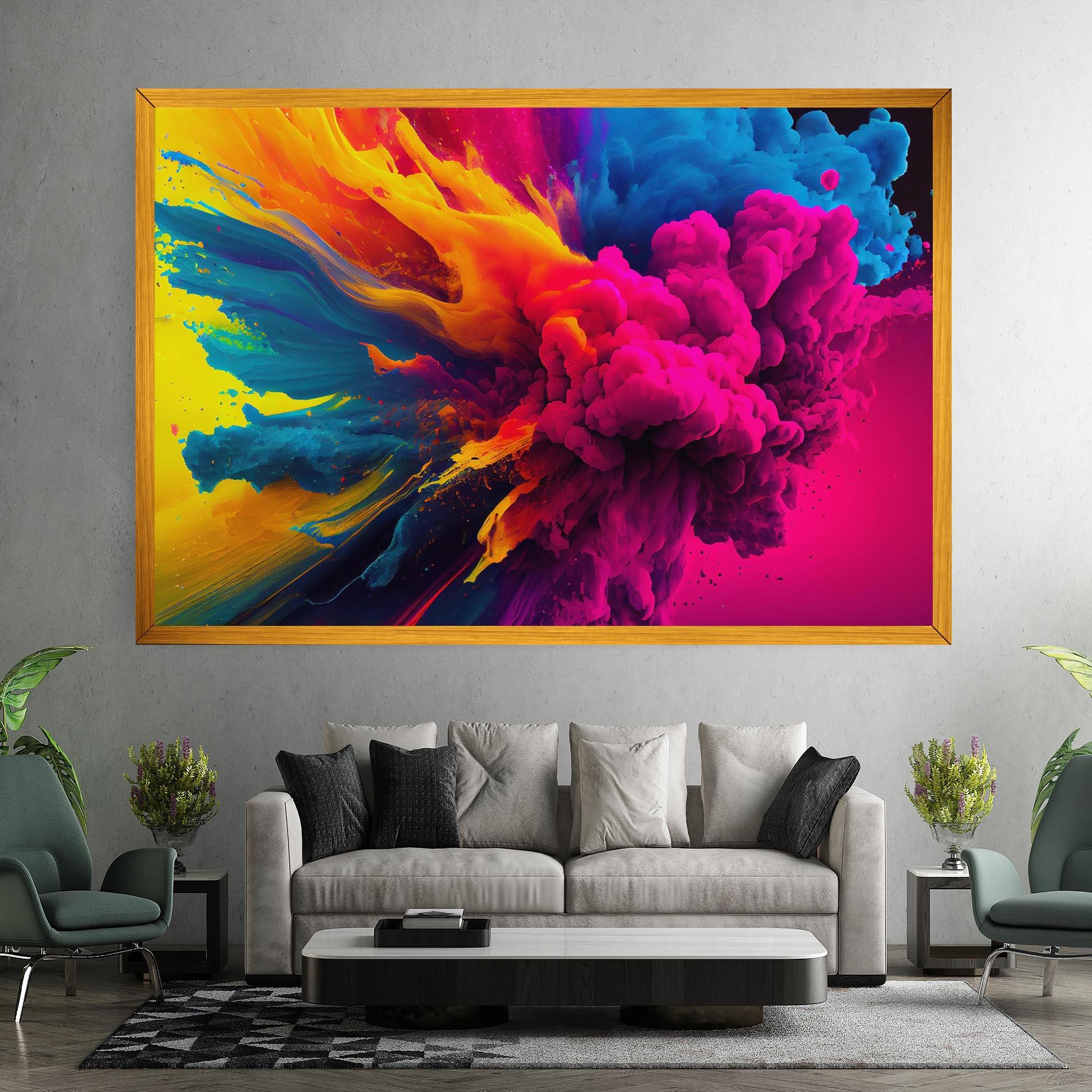 Tablou Canvas Colorful Paint Explosion mockup 7