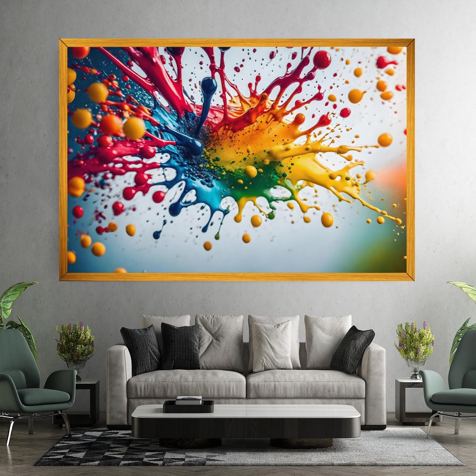 Tablou Canvas Colorful Splash Rainbow mockup 7