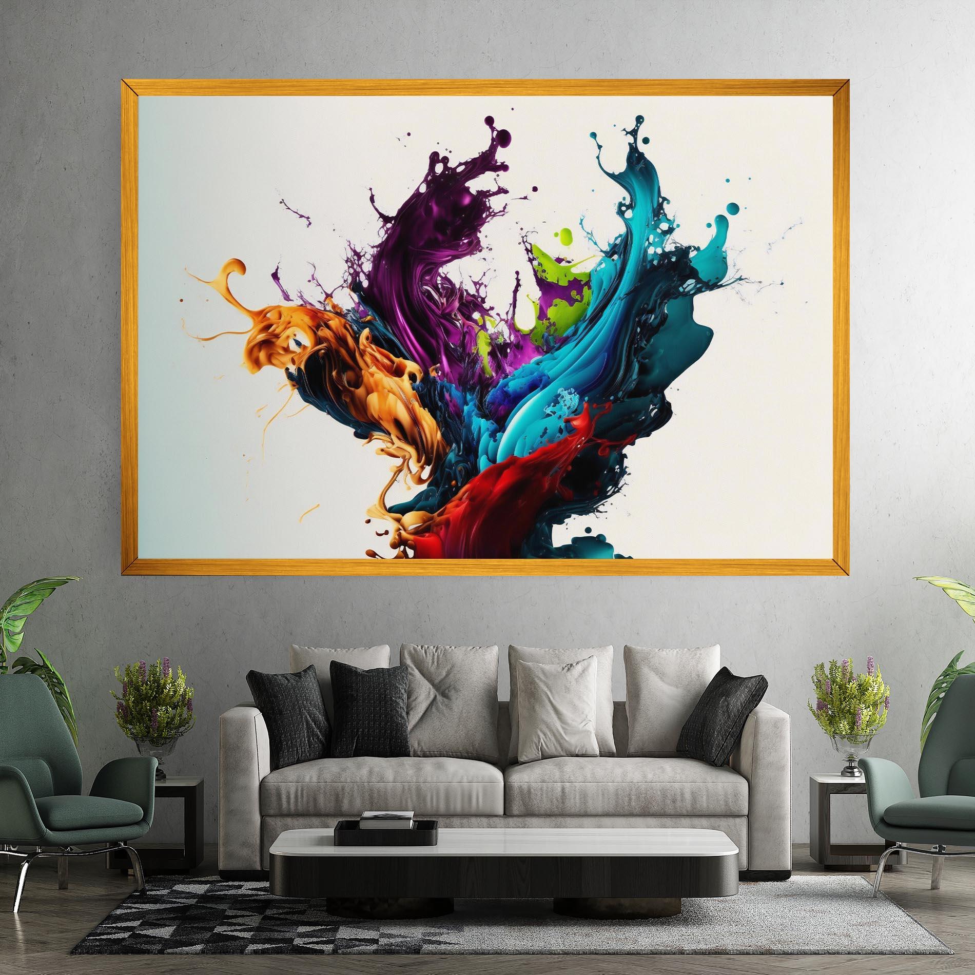 Tablou Canvas Dark Purple Splash mockup 7