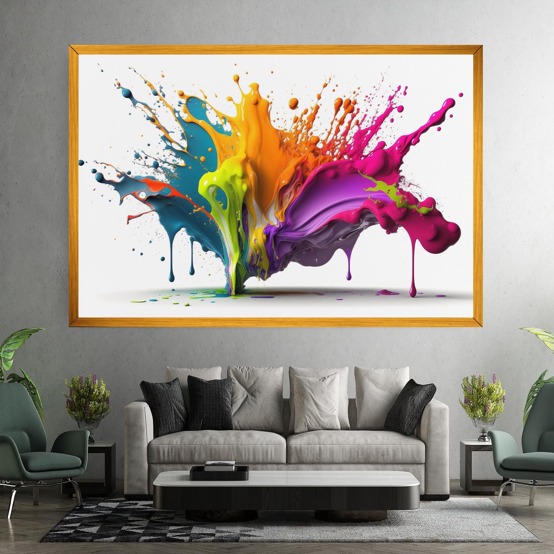 Tablou Canvas Exploding Mixed Liquid mockup 7