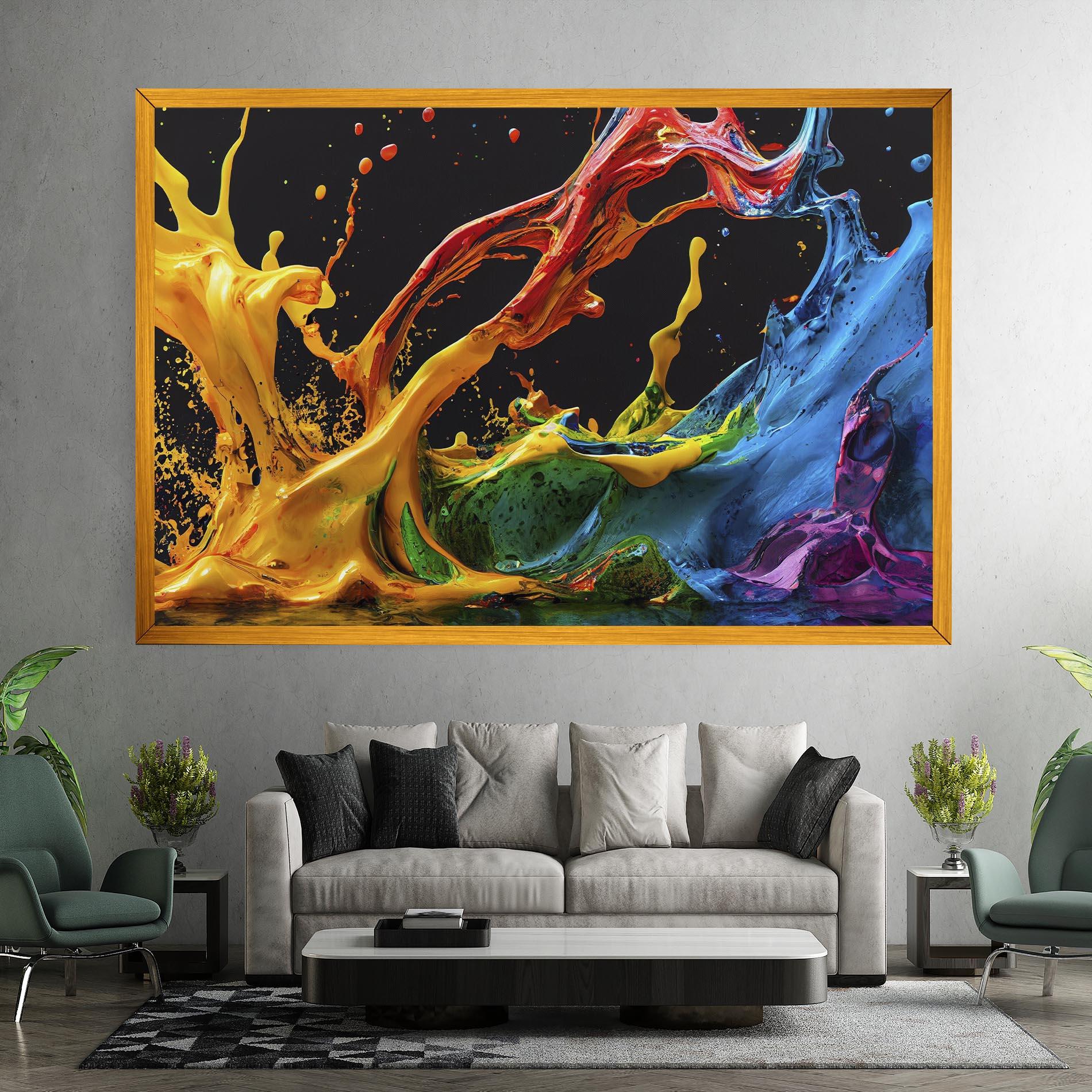 Tablou Canvas Floating Yellow Splay mockup 7