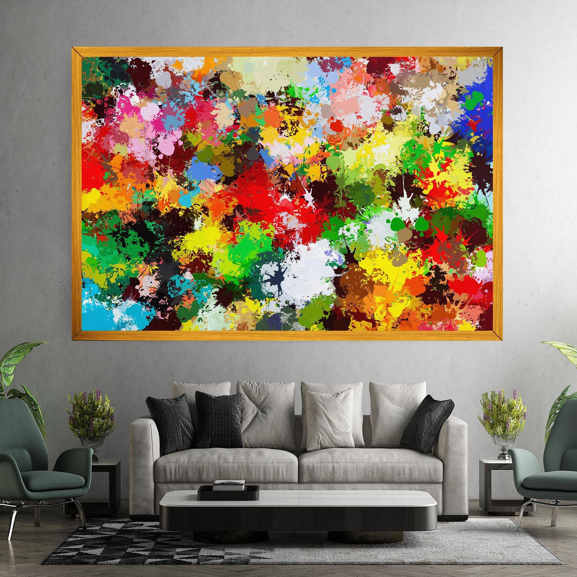 Tablou Canvas Flowers Shaped Stains mockup 7