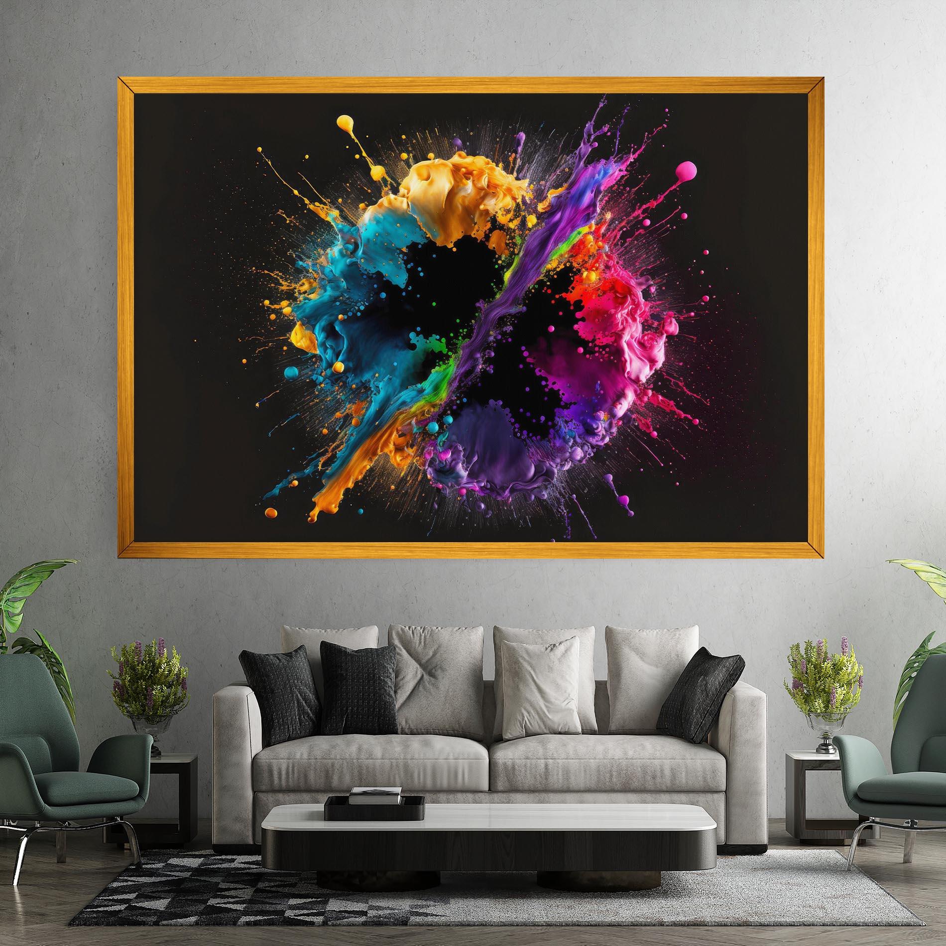 Tablou Canvas Oily Splash Explosion mockup 7