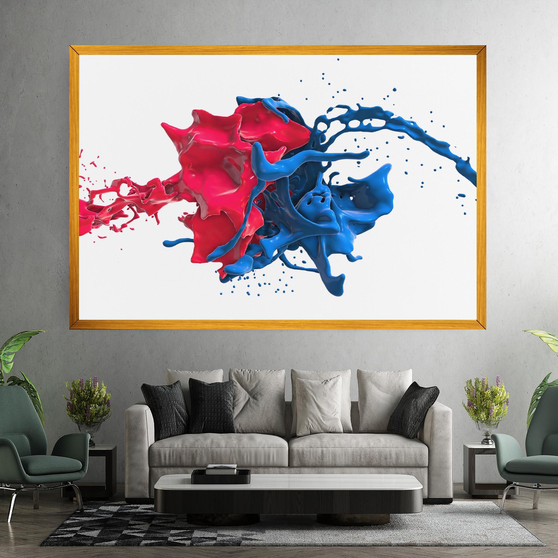 Tablou Canvas Pink And Blue Splash mockup 7