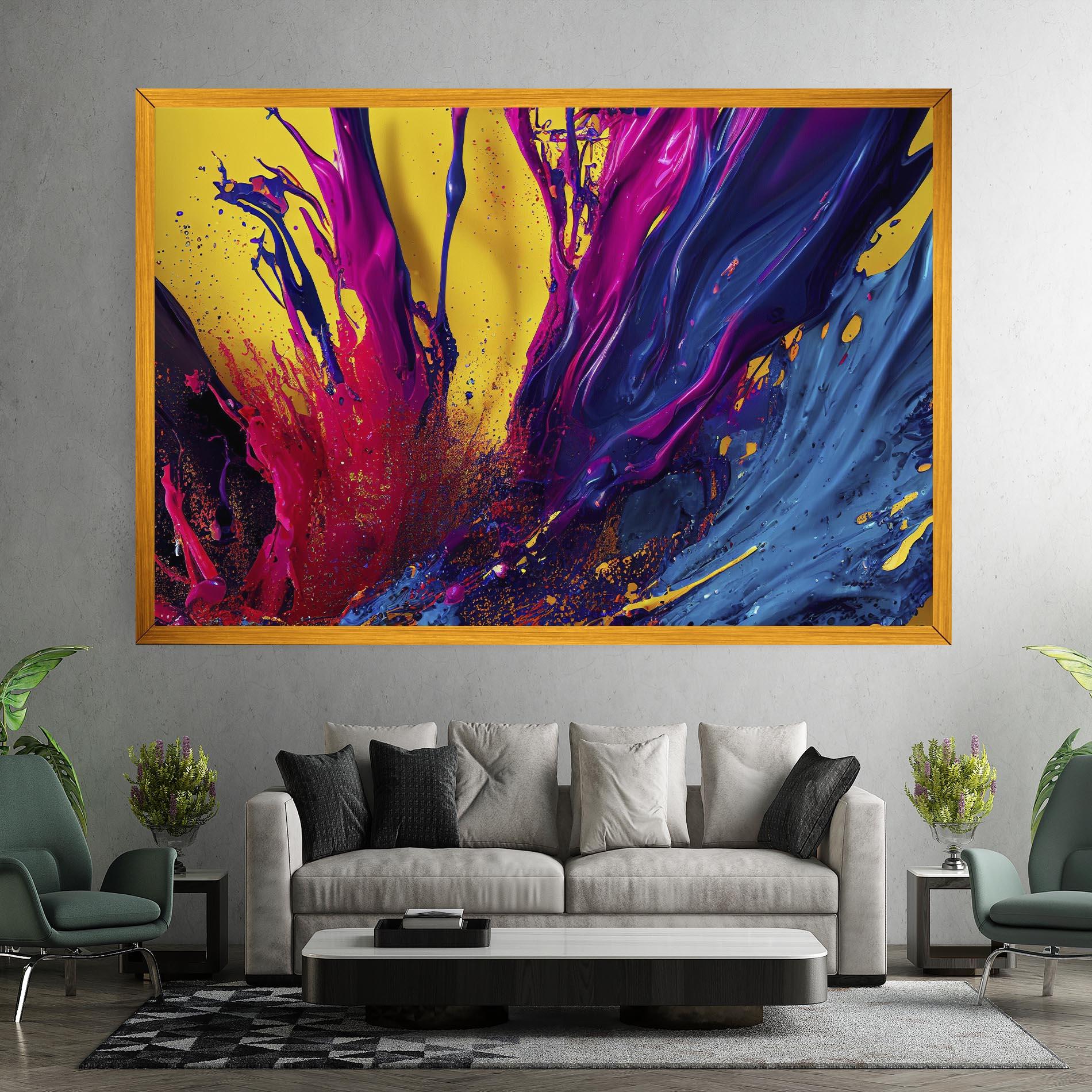 Tablou Canvas Purple And Blue Splash mockup 7