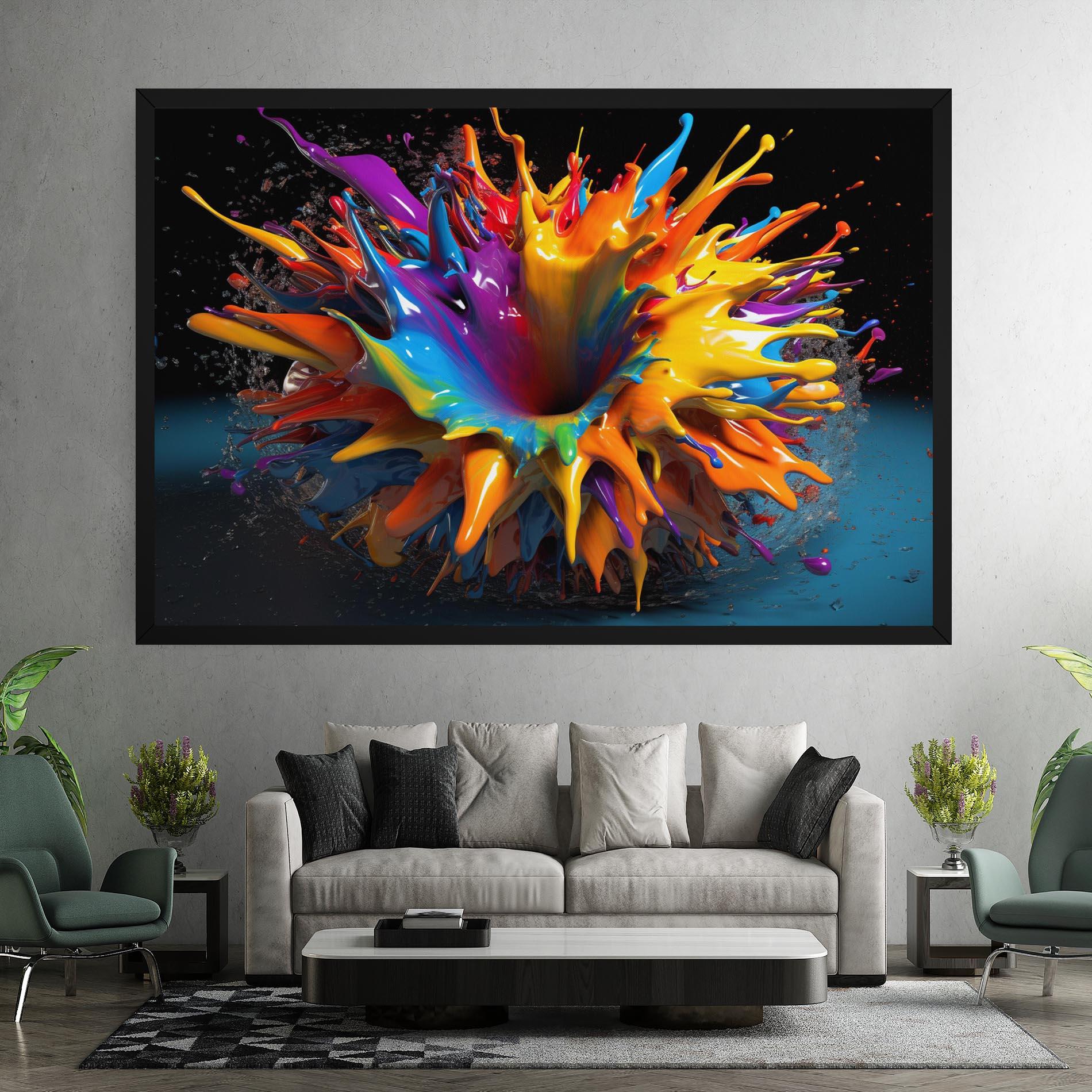 Tablou Canvas 3d Color Splash mockup 7