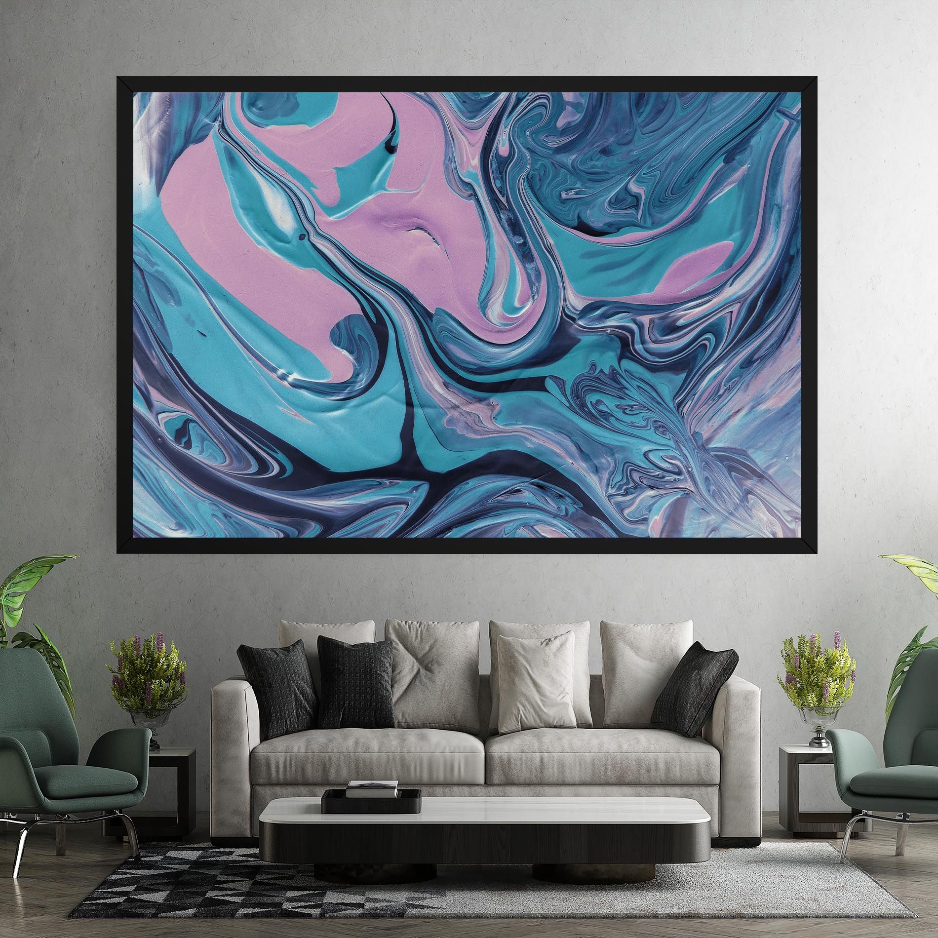 Abstract Blue And Pink mockup 7