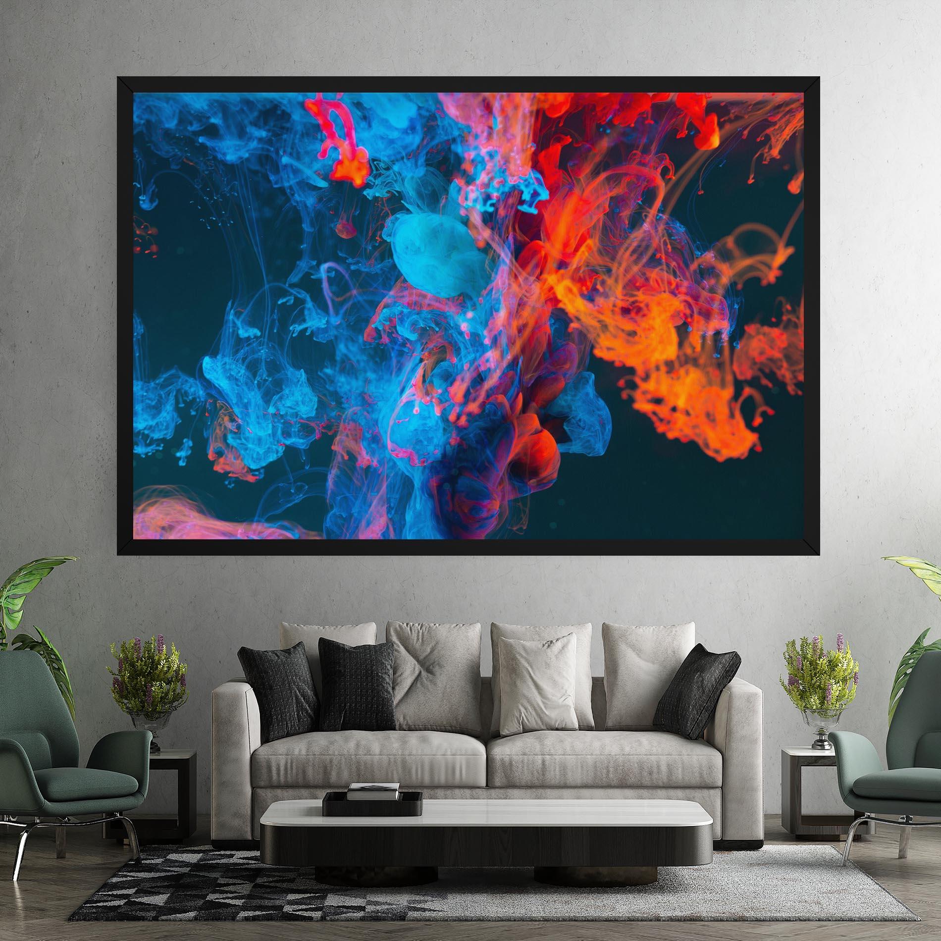 Tablou Canvas Abstract Blue And Red mockup 7