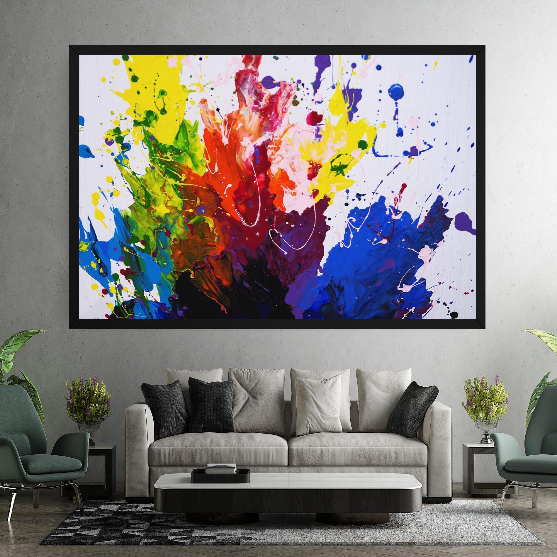 Tablou Canvas Blue Purple Exploding mockup 7