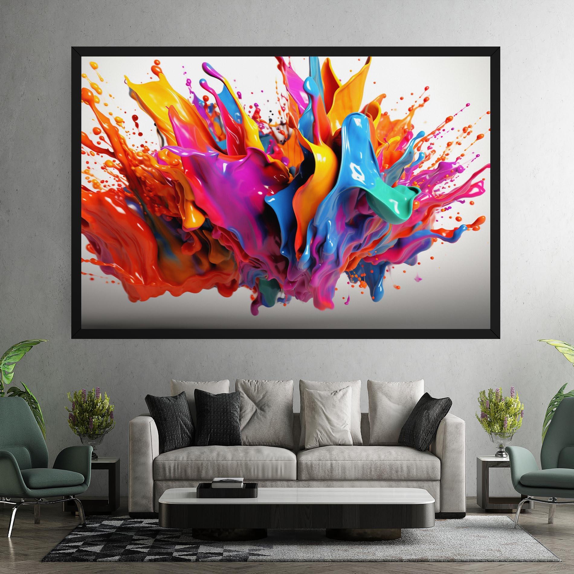 Tablou Canvas Blue Yellow Splash mockup 7