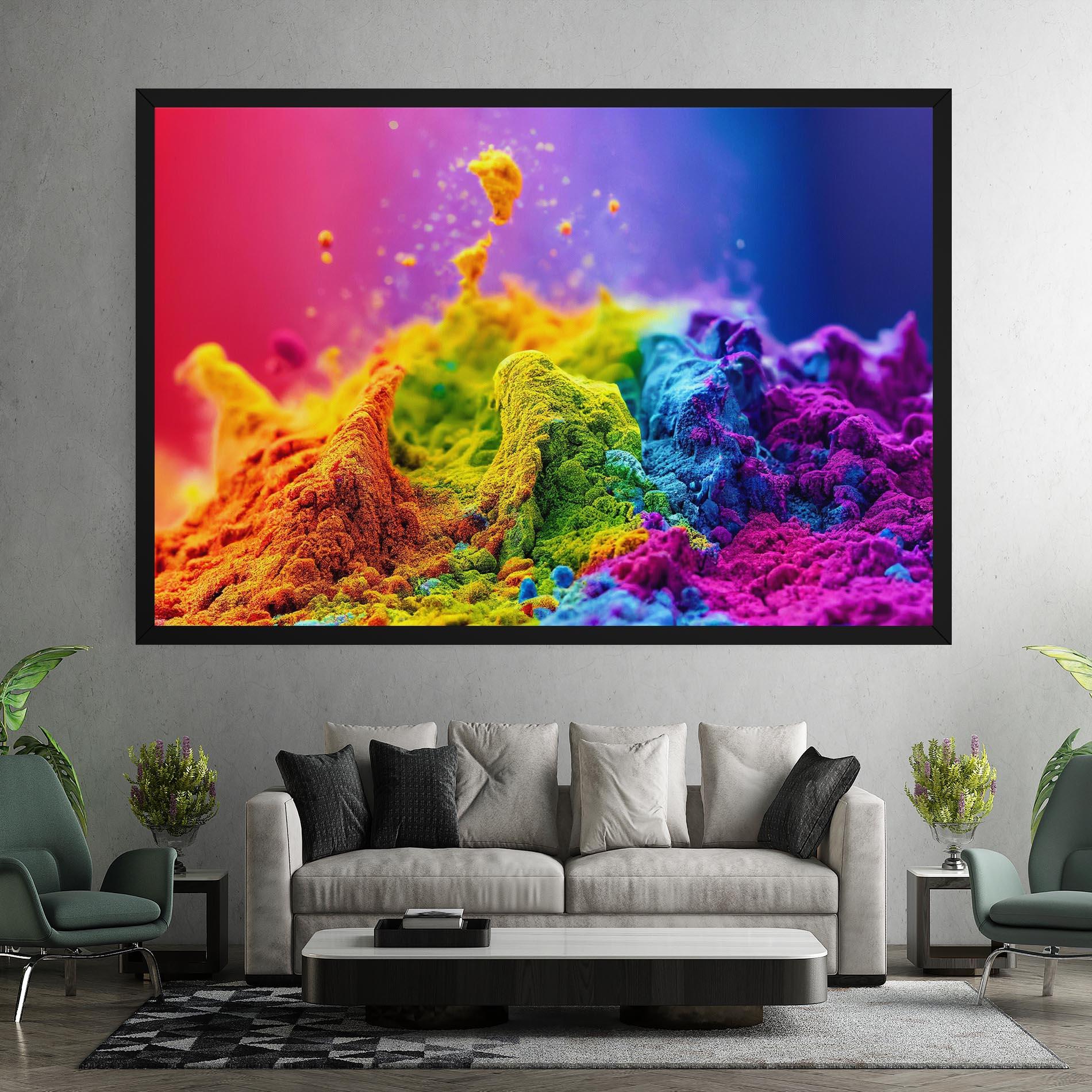 Tablou Canvas Color Powder Explosion mockup 7