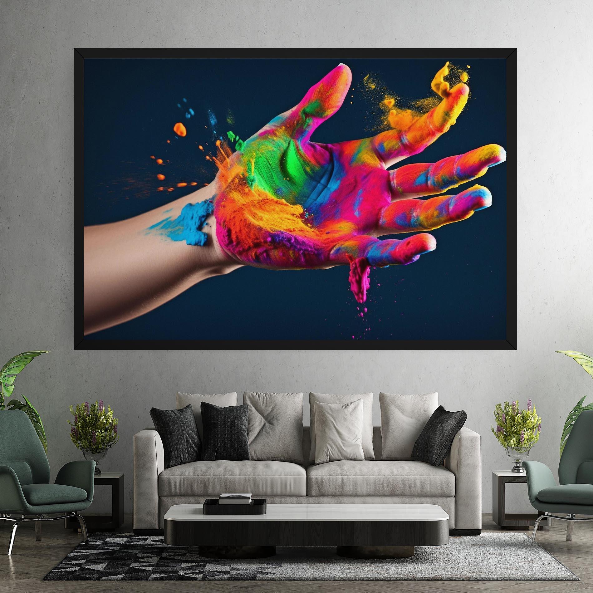 Tablou Canvas Colorful Hand mockup 7