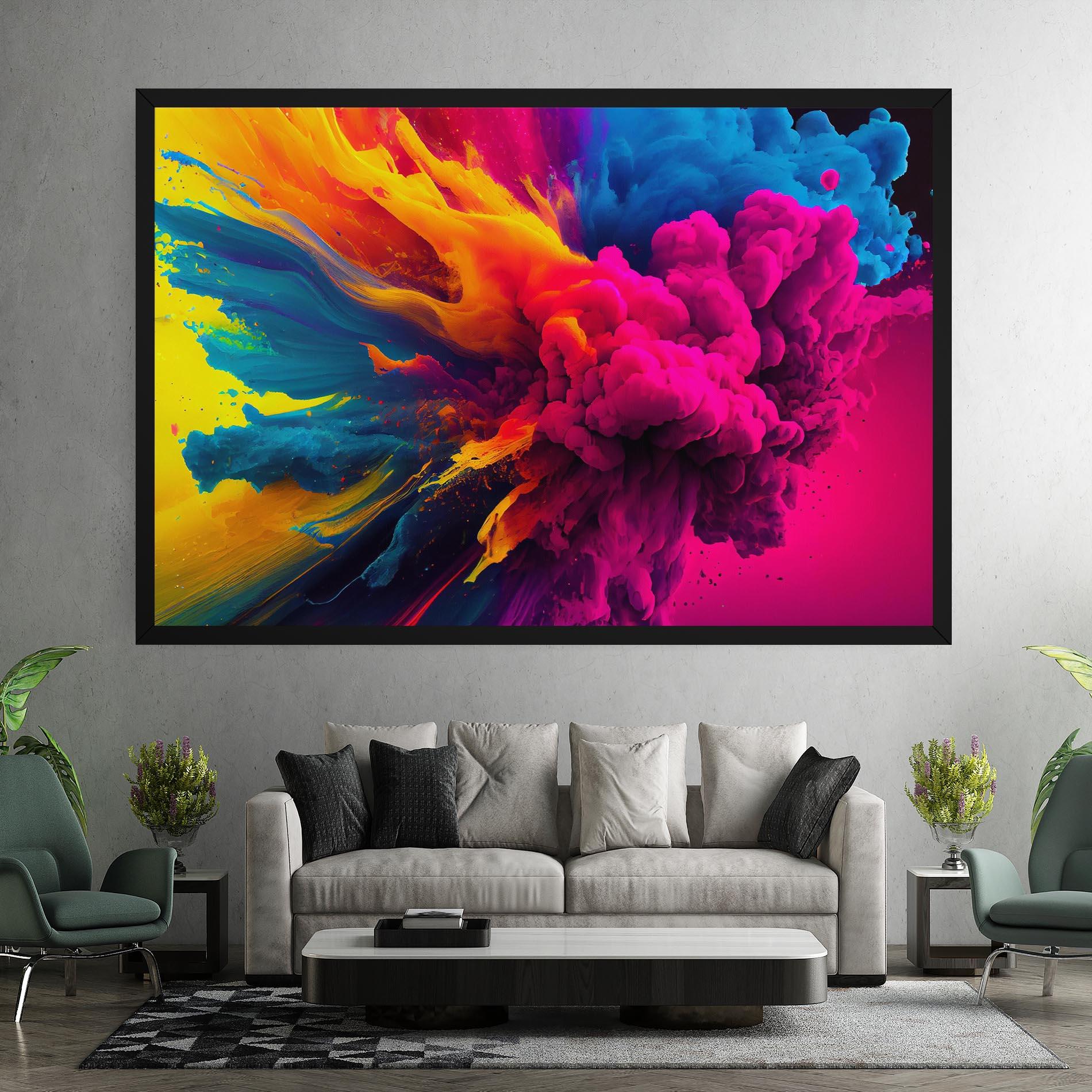 Tablou Canvas Colorful Paint Explosion mockup 7