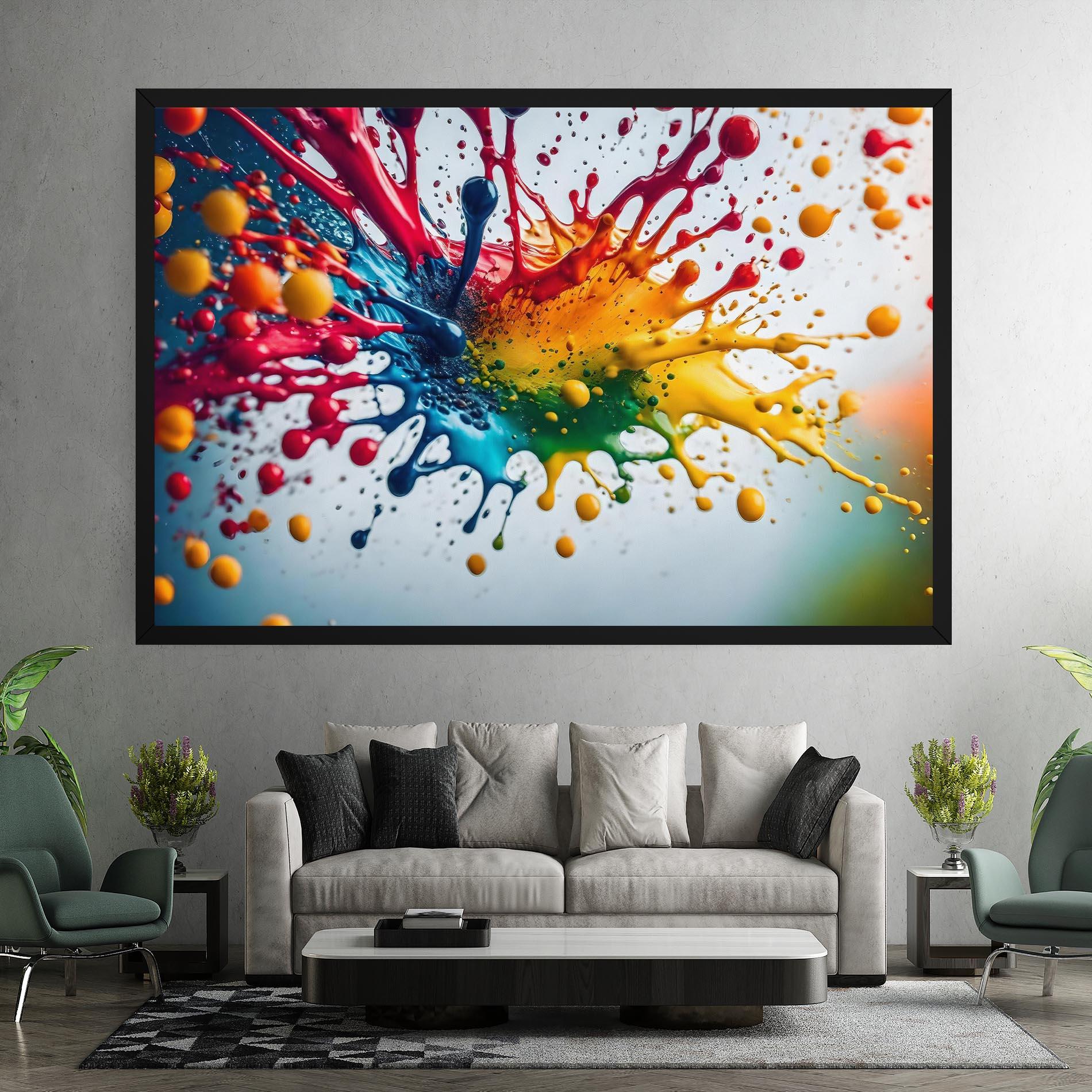 Tablou Canvas Colorful Splash Rainbow mockup 7