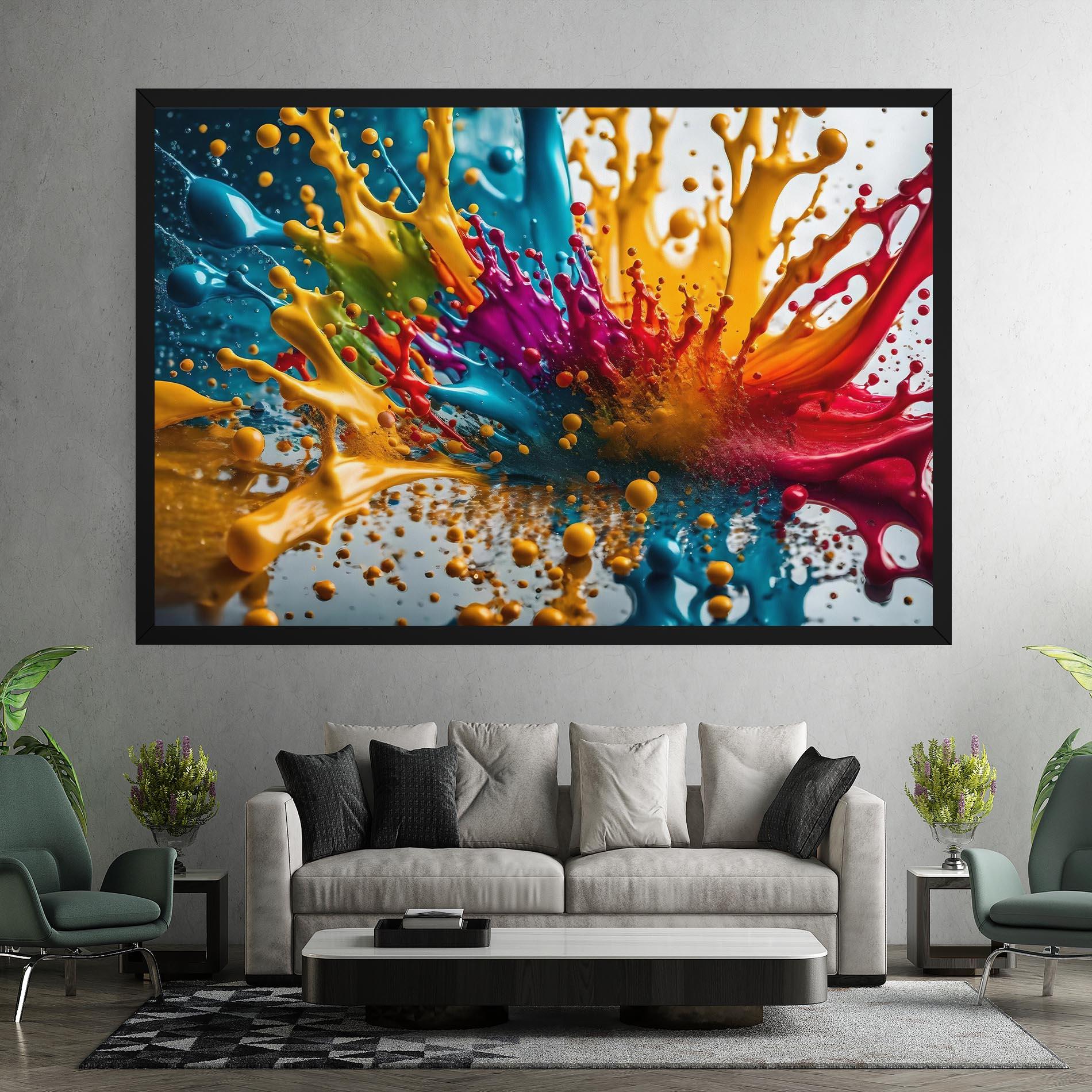 Tablou Canvas Colorful Water Splash mockup 7