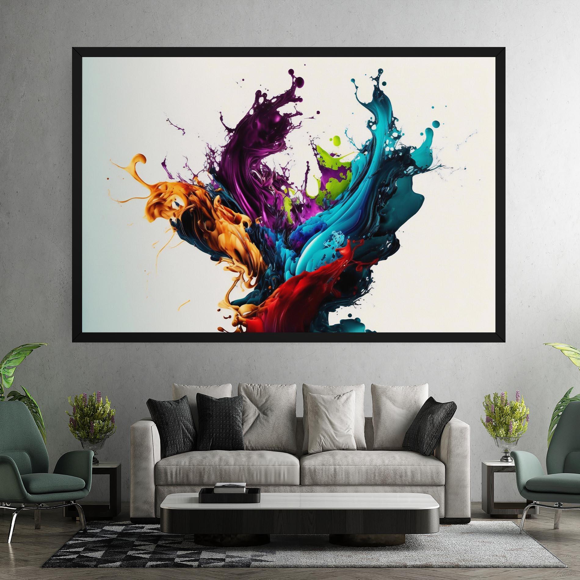 Tablou Canvas Dark Purple Splash mockup 7