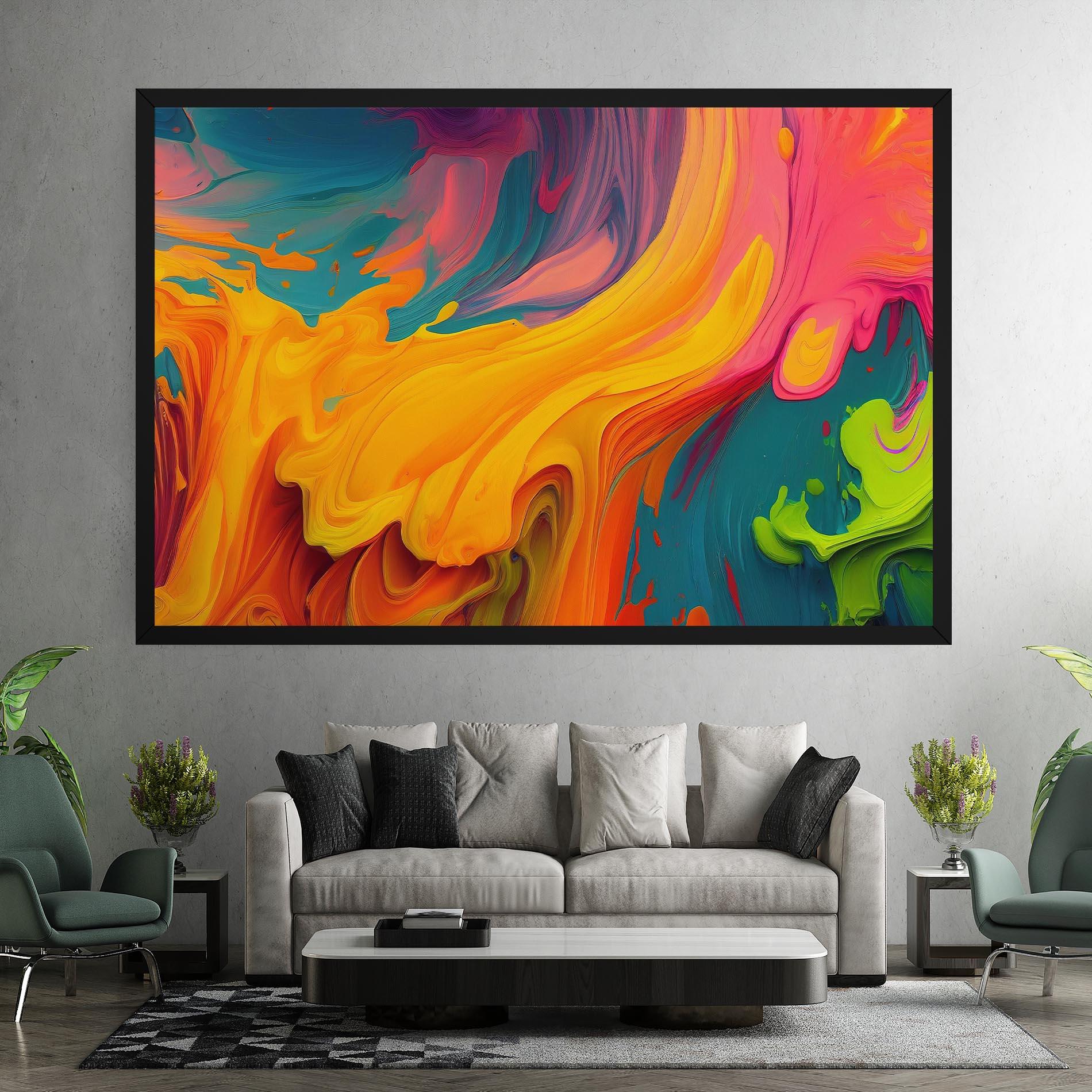 Tablou Canvas Dried Mixed Paint mockup 7