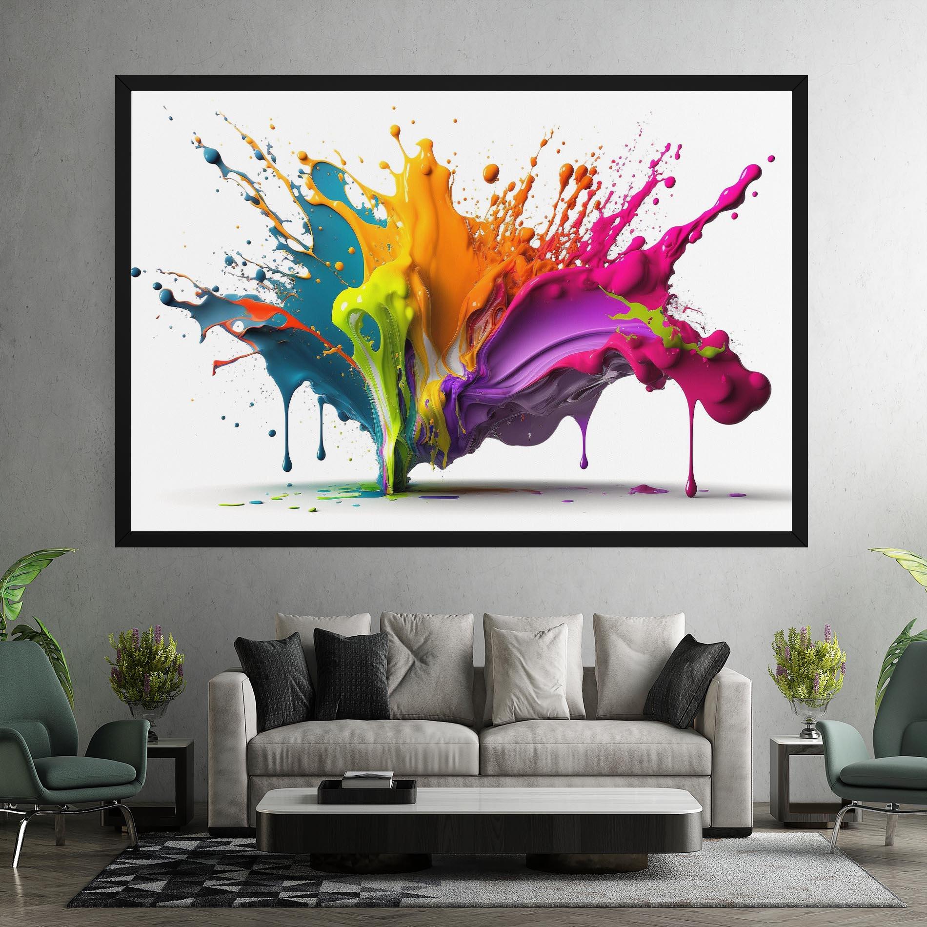 Tablou Canvas Exploding Mixed Liquid mockup 7
