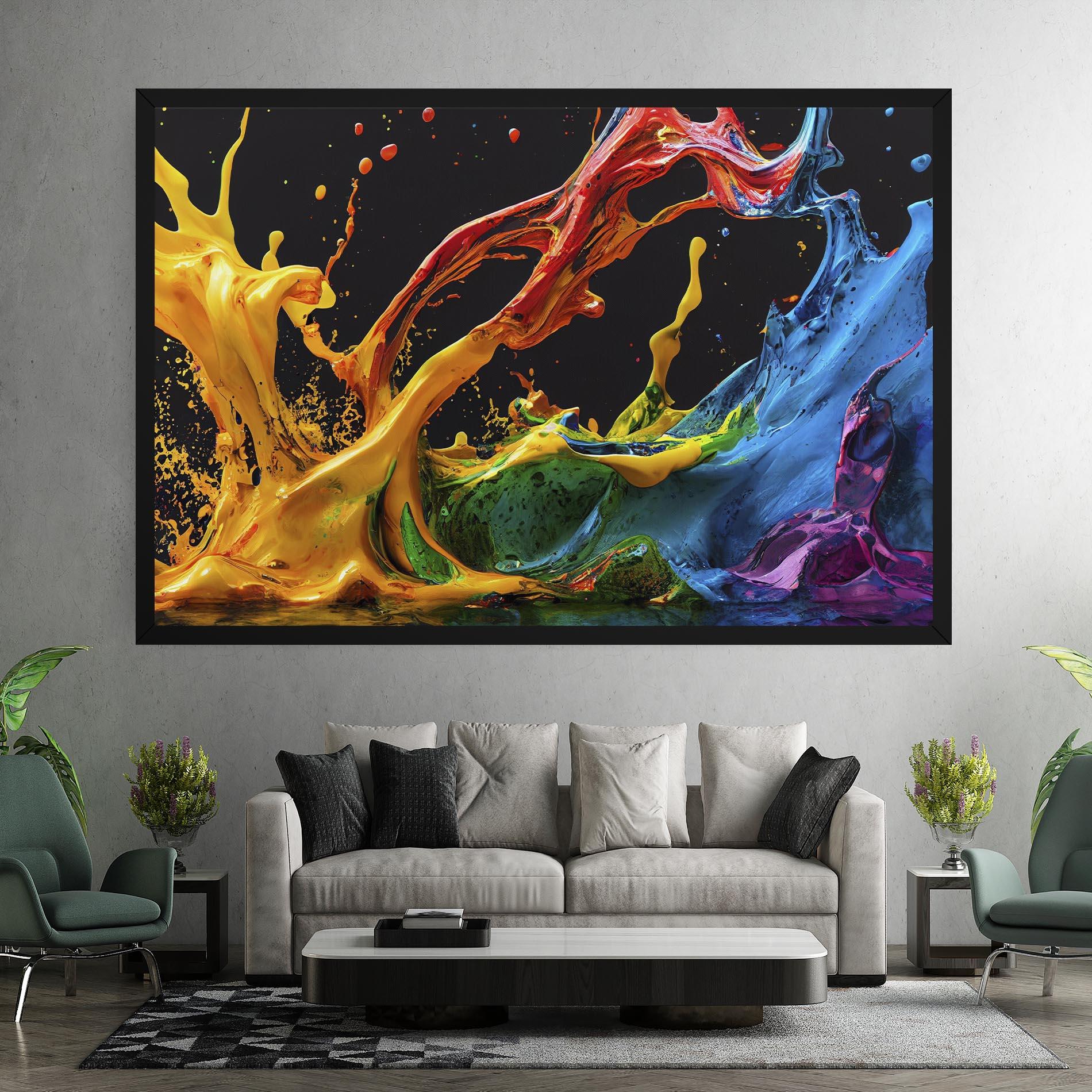 Tablou Canvas Floating Yellow Splay mockup 7