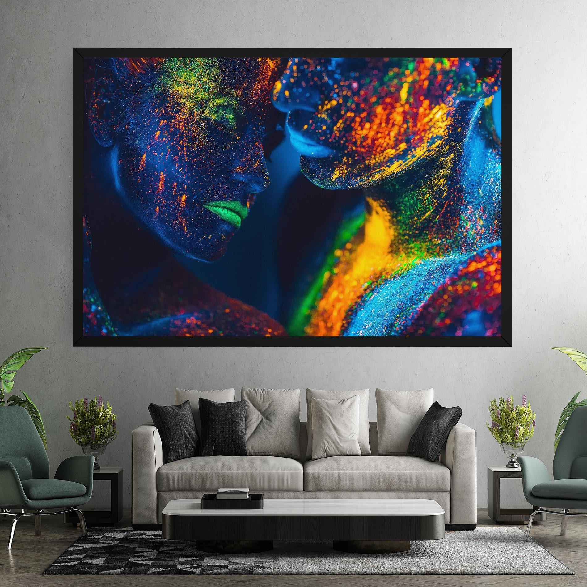 Tablou Canvas Fluorescent Green Lips mockup 7