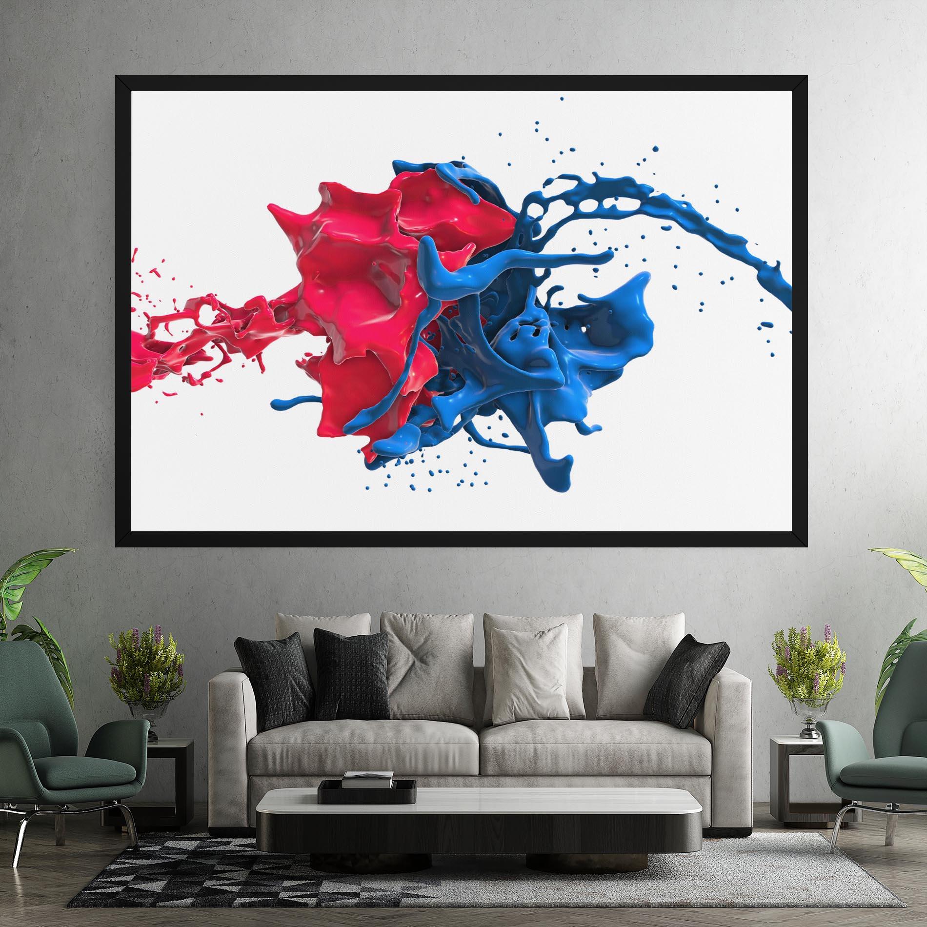 Tablou Canvas Pink And Blue Splash mockup 7