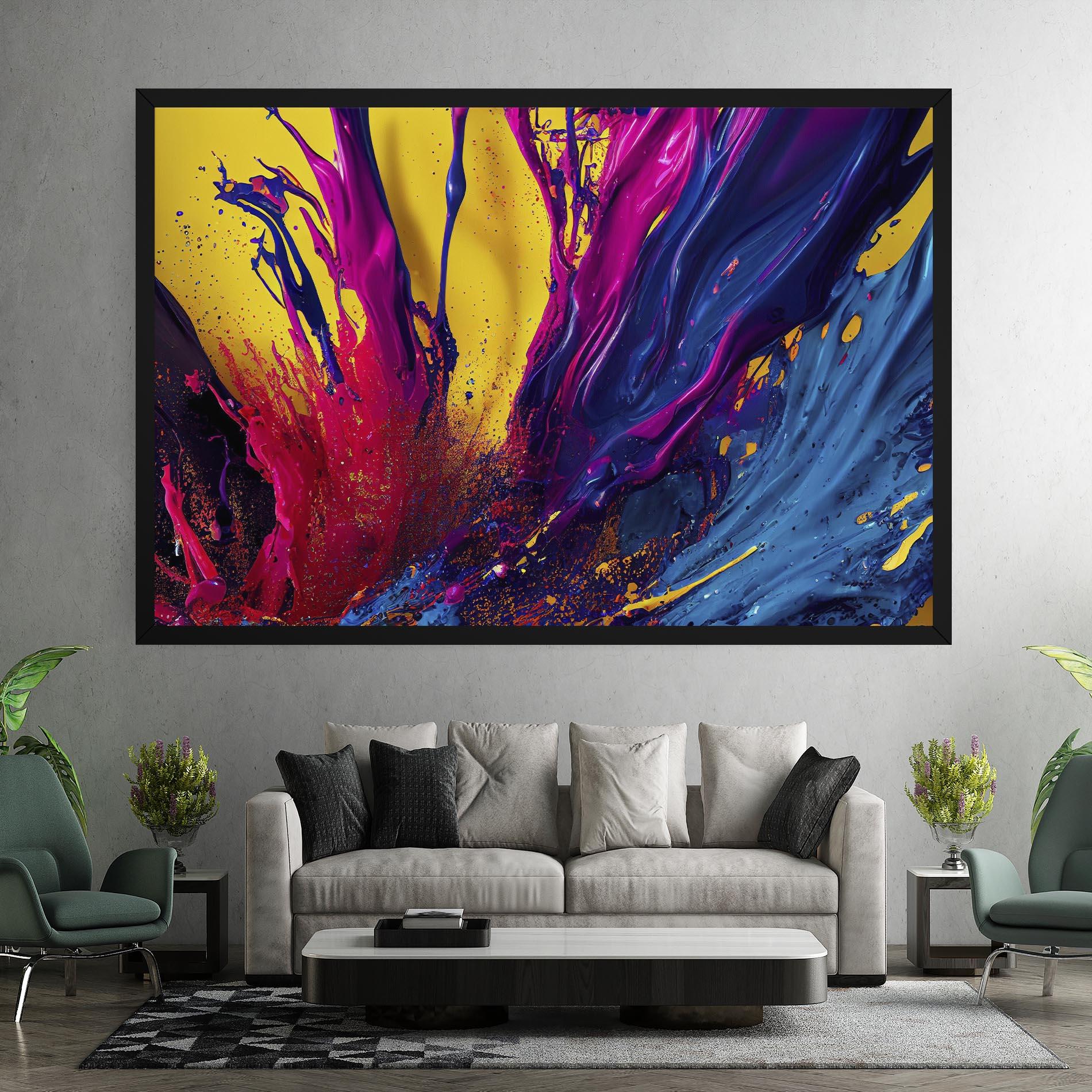 Tablou Canvas Purple And Blue Splash mockup 7